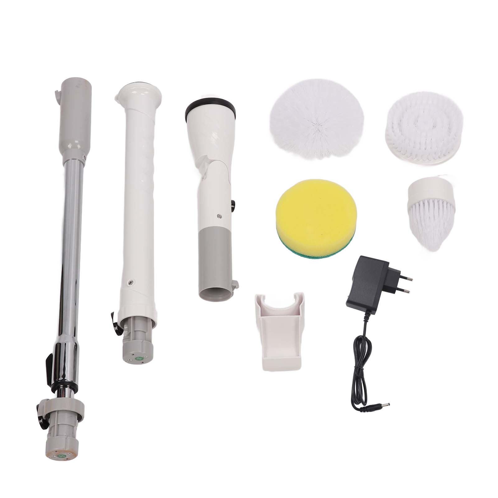 Kabellose, Rotierende Elektrische Reinigungsbürste, Ipx9 Wasserdicht, Mit Ausziehbarem Griff, Für Den Hausgebrauch (eu-stecker 100-240 V).