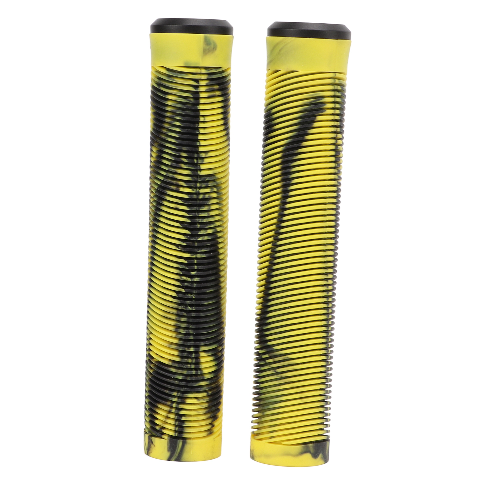 Paar 16 Cm Lange, Weiche, Rutschfeste Tpe-gummi-fahrradlenkergriffe Für Fixie-bikes, Gelb Und Schwarz