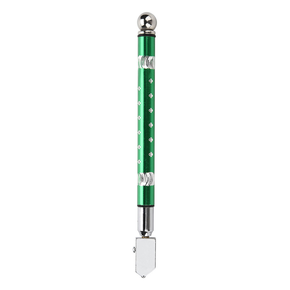 Tragbarer Glasschneider Mit Drehbarem Rad Und Rutschfestem Griff Zum Schneiden Von Glas Von 3 Bis 15 Mm (grün).