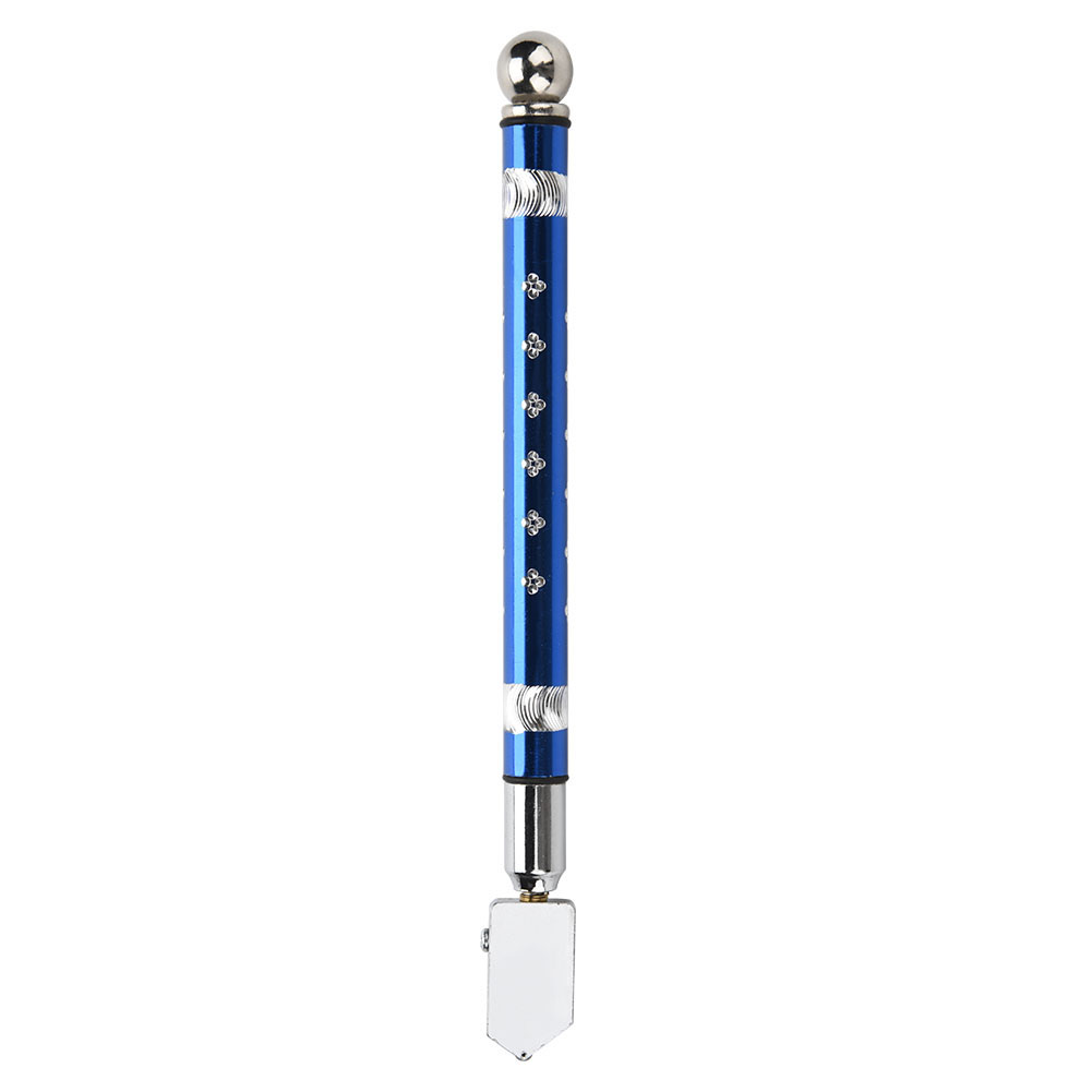Tragbarer Glasschneider Mit Drehbarem Rad Und Rutschfestem Griff Zum Schneiden Von Glas Von 3 Bis 15 Mm (blau).