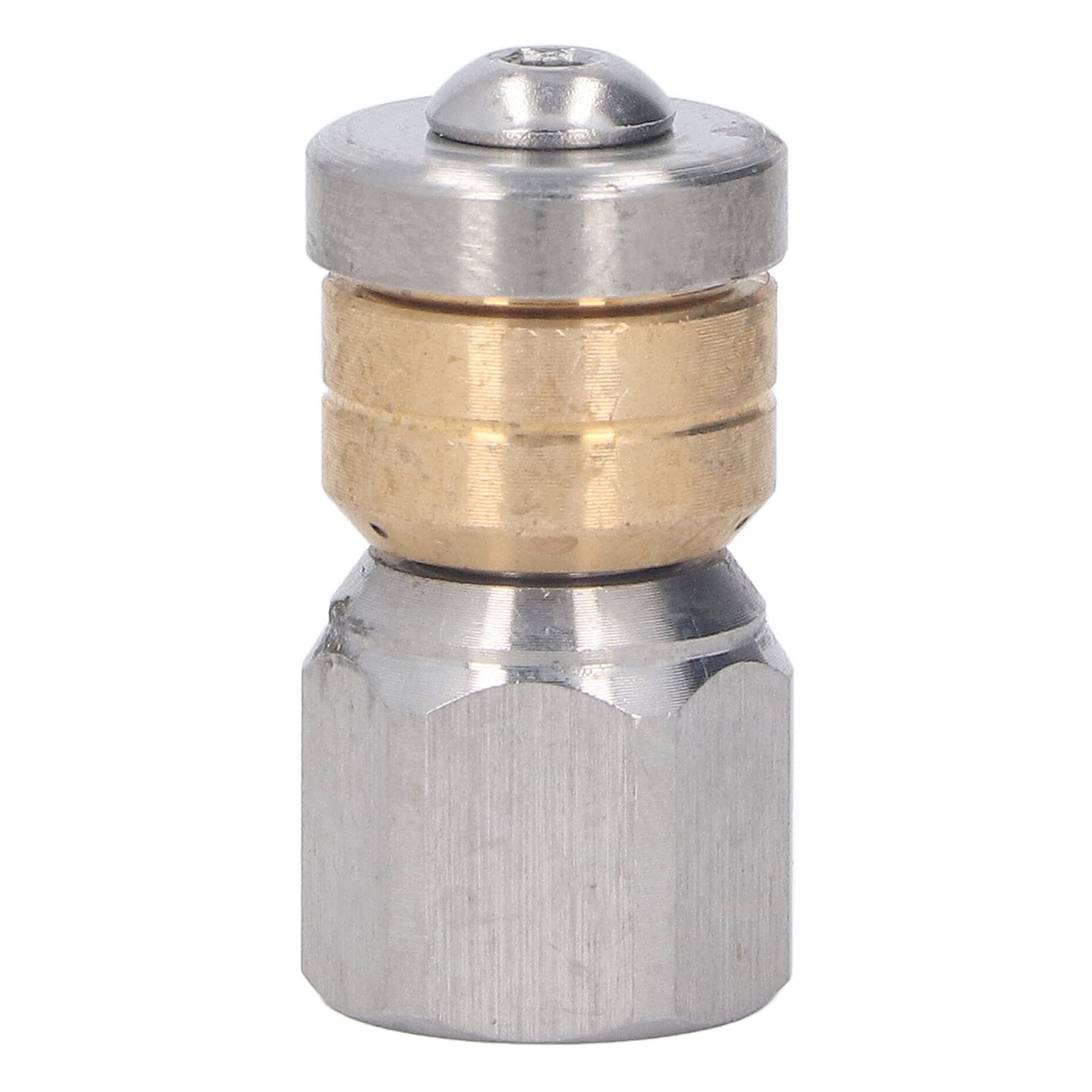 Hochdruckreinigerdüse Aus Edelstahl Und Messing, Kompakte Mini-düse Zur Abflussreinigung, Für Warm- Und Kaltwasser, 5000 Psi, G1/4 Innengewinde.