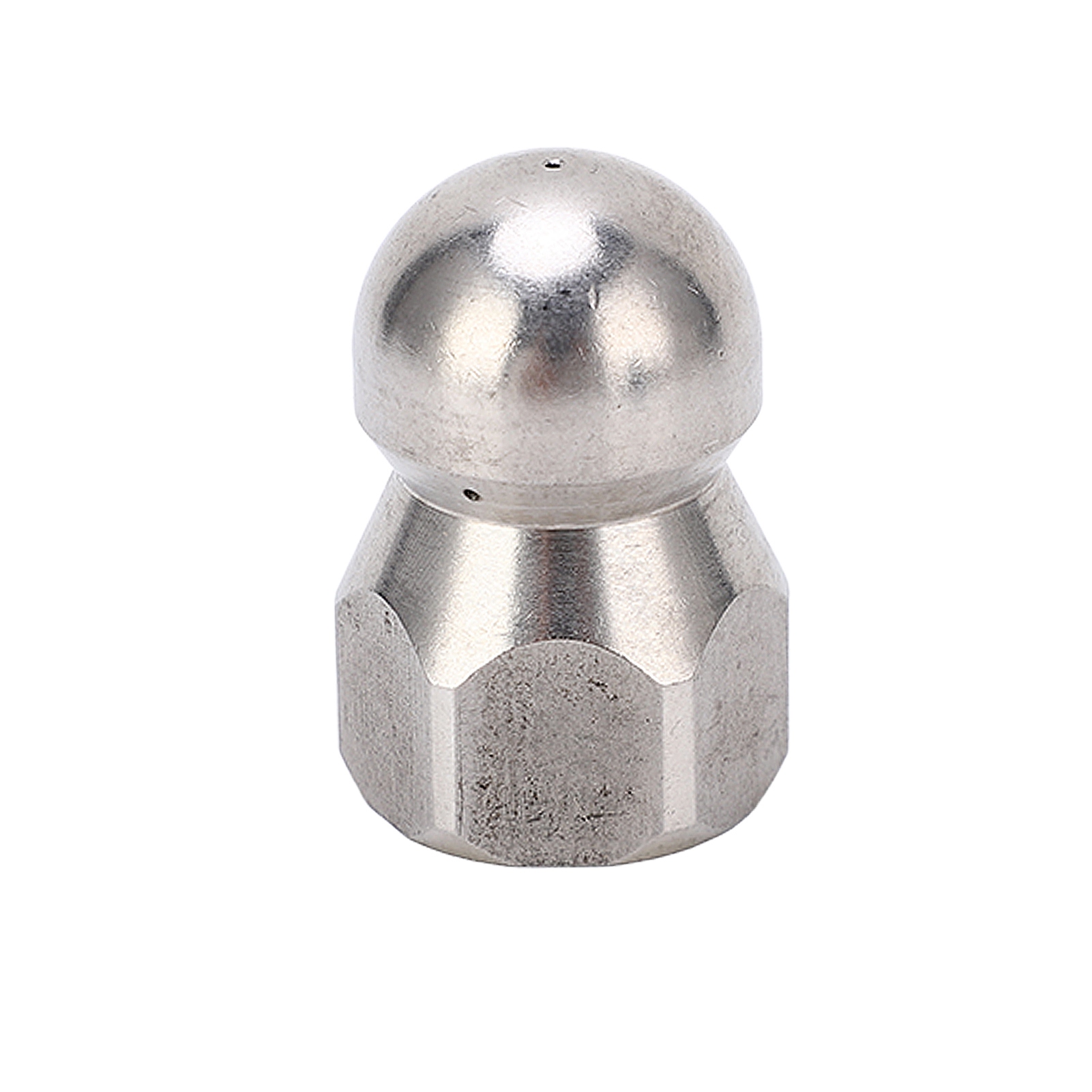 Hochdruck-reinigungsdüse (5000 Psi) Zur Abflussreinigung, Edelstahl-wasserstrahldüse, Kugelkopf, 1 Vorderer Anschluss, 3 Hintere Anschlüsse, G3/8"-gewinde