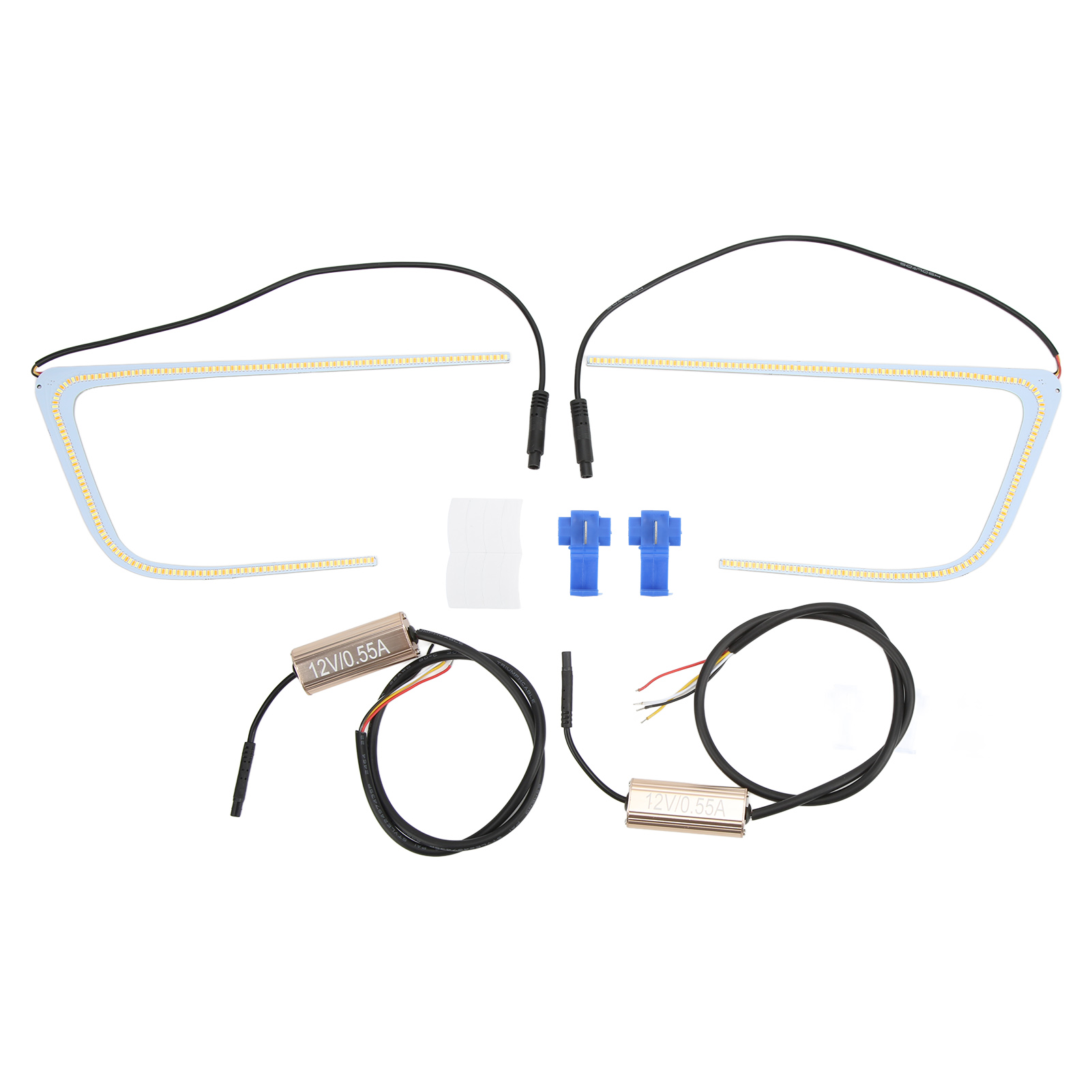 Zweifarbige Led-tagfahrlichter (angel Eyes) In Weiß Und Gelb Mit Integrierten Blinkern Für Subaru Wrx Sti 2015-2018
