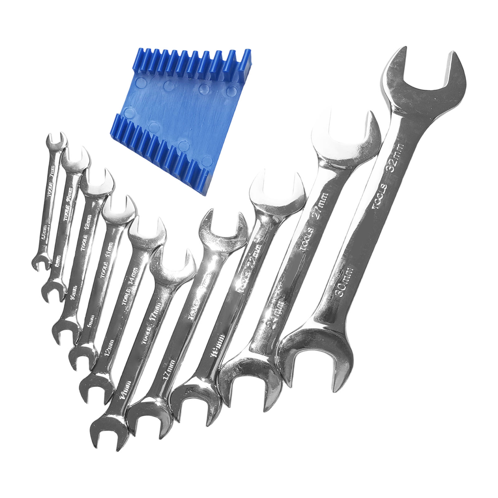 Set Mit 10 Doppelköpfigen Maulschlüsseln Aus Kohlenstoffstahl Für Autoreparaturen Und Heimwerkerarbeiten (5,5-32 Mm).