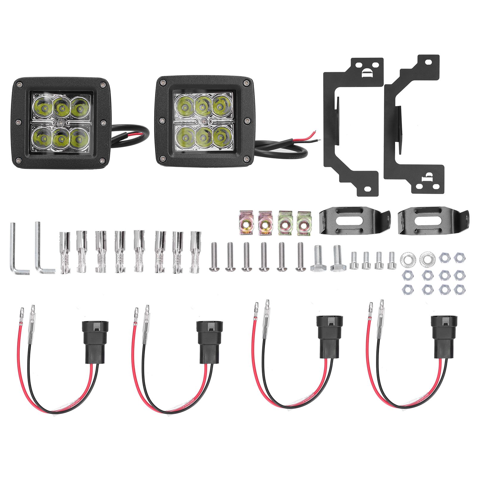 Montagehalterungen Für Nebelscheinwerfer Mit 2 Led-nebelscheinwerfern, Kompatibel Mit Dodge Ram 1500, 2500 Und 3500