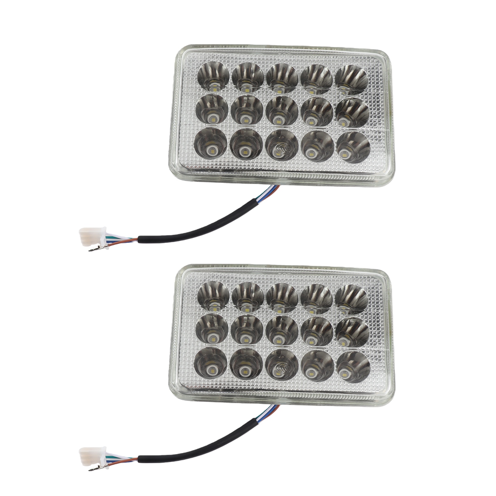 Umrüstsatz Für Eckige Scheinwerfer Auf Rechteckige Led-scheinwerfer (2 Stück) – 15 Helle Und Energiesparende Leds