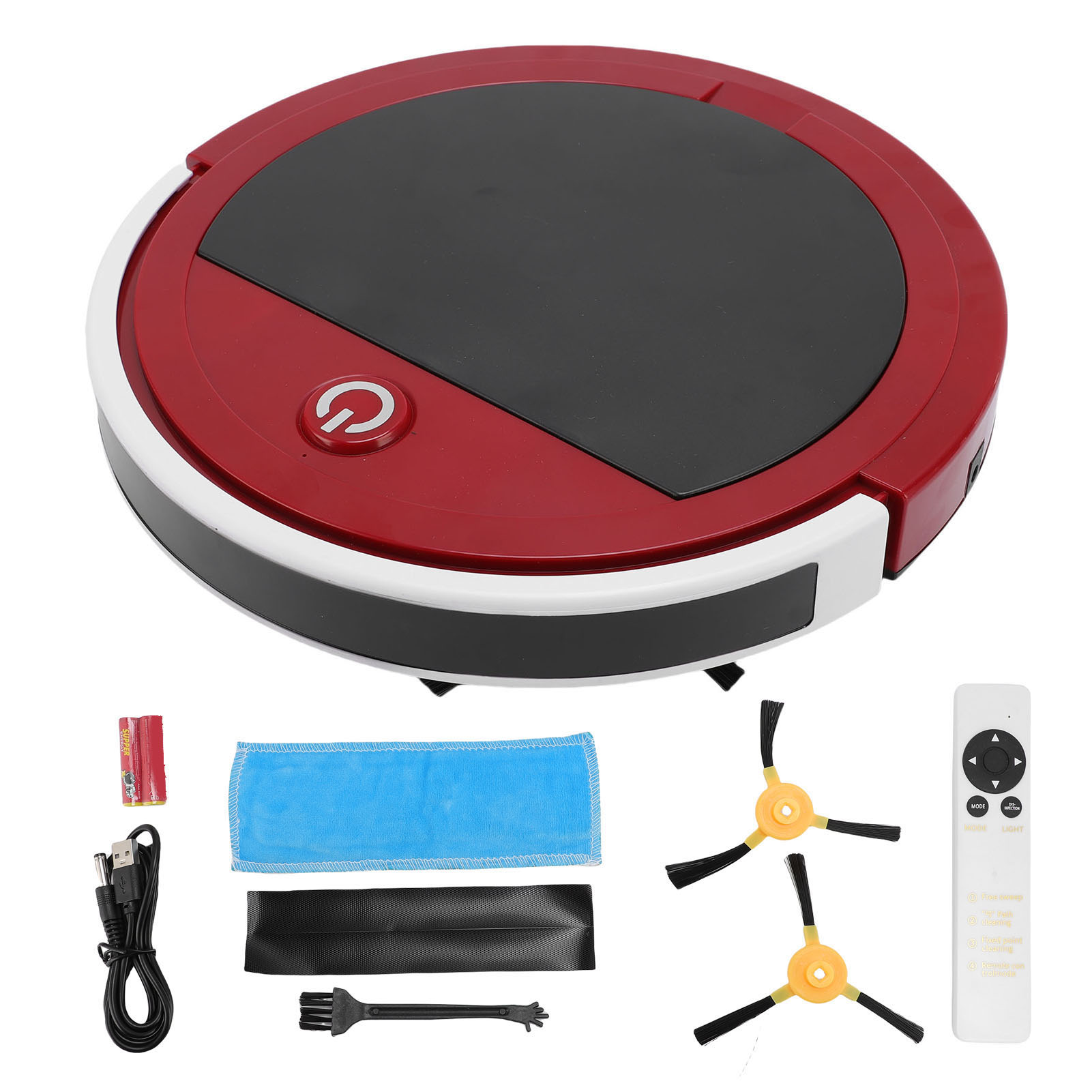 Intelligenter 2800 Pa Saug- Und Wischroboter, Vollautomatisch, 3 In 1, Usb-ladefunktion, Ideal Für Tierhaare, Hartböden Und Teppiche.