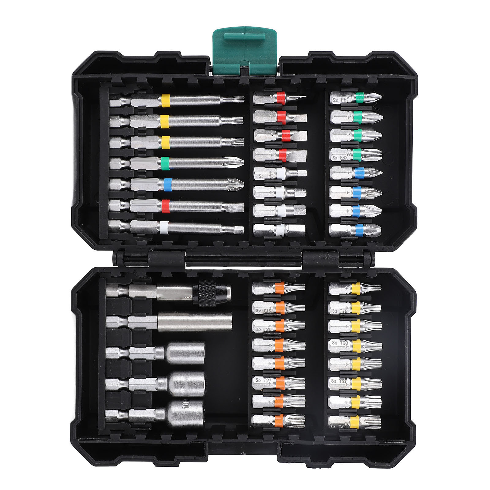 Set Mit Hochdrehfesten Schlagschrauberbits Aus Legiertem Stahl, Inklusive Aufbewahrungsbox.