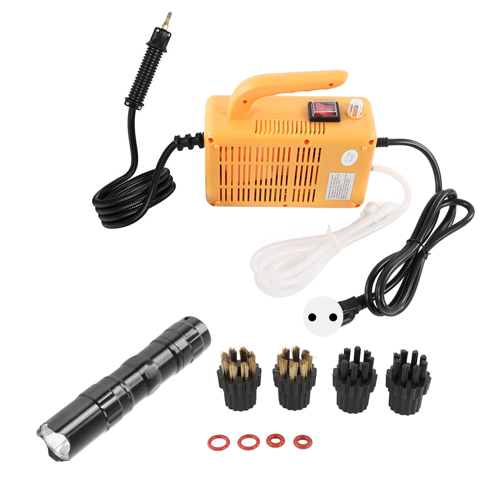 1700-w-hochdruckdampfreiniger Mit Taschenlampe Und Verlängerungsrohr, Tragbares Dampfreinigungsgerät, 220-v-eu-stecker