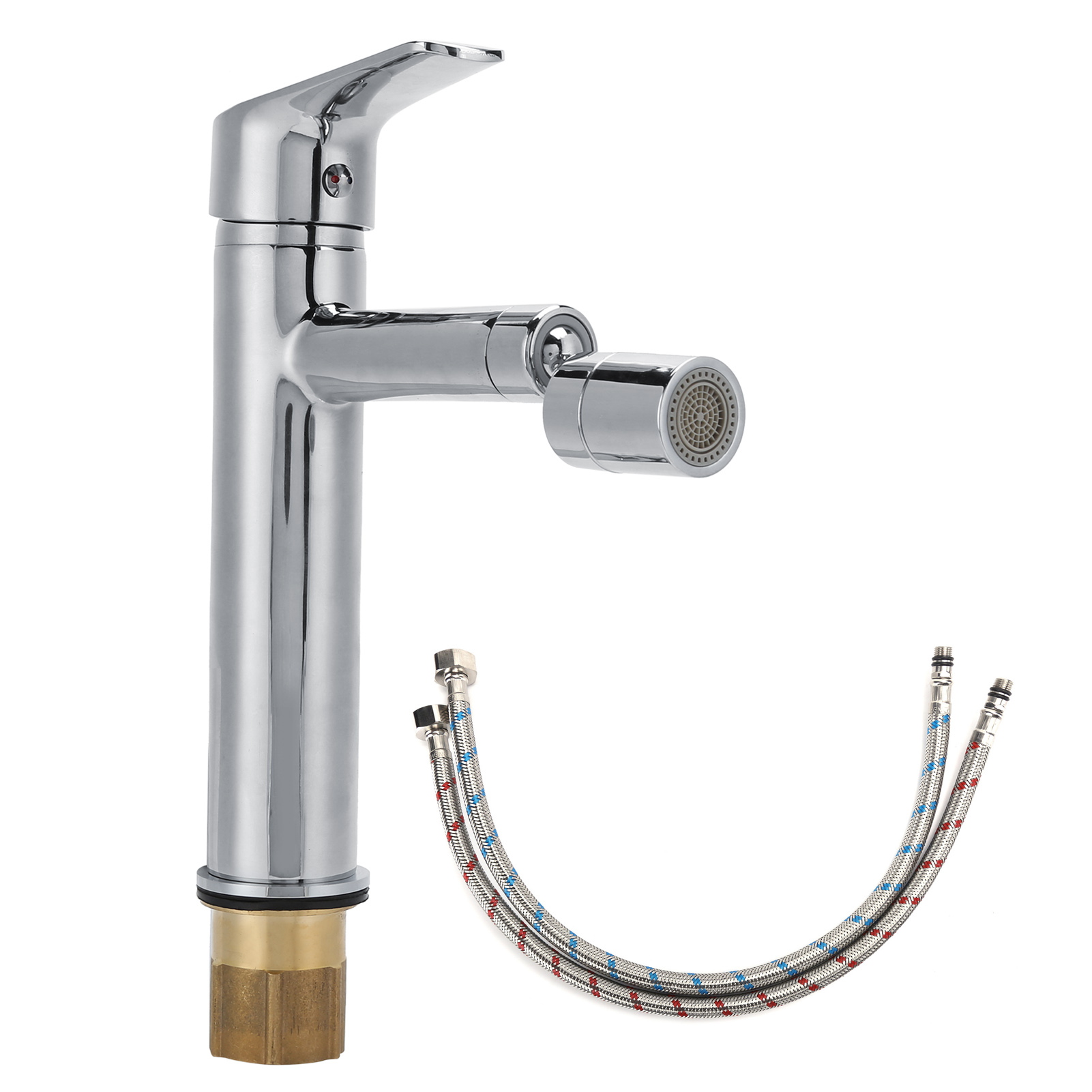Drehbarer Kupfer-mischbatterie Für Waschbecken Und Badewanne, Warm- Und Kaltwasser, Internationaler Standard G1/2.