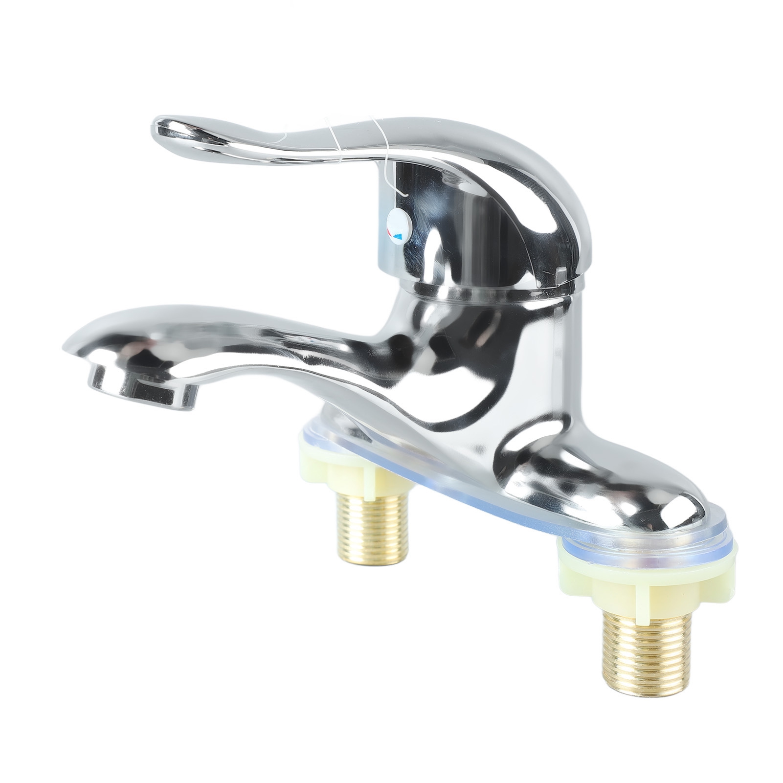 Waschtischarmatur Aus Zinklegierung, 2-loch-warm-/kaltwassermischer, Einhebelmischer, Für Zuhause Oder Hotel.