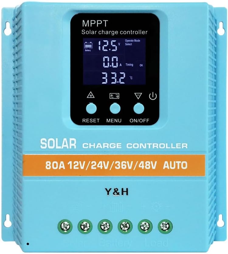 80a Mppt-solarladeregler 12v 24v 36v 48v Lcd-bildschirm Intelligenter Batterieregler Max. 100v Dual-usb-eingang Für Blei-säure- Und Lithium-batterien