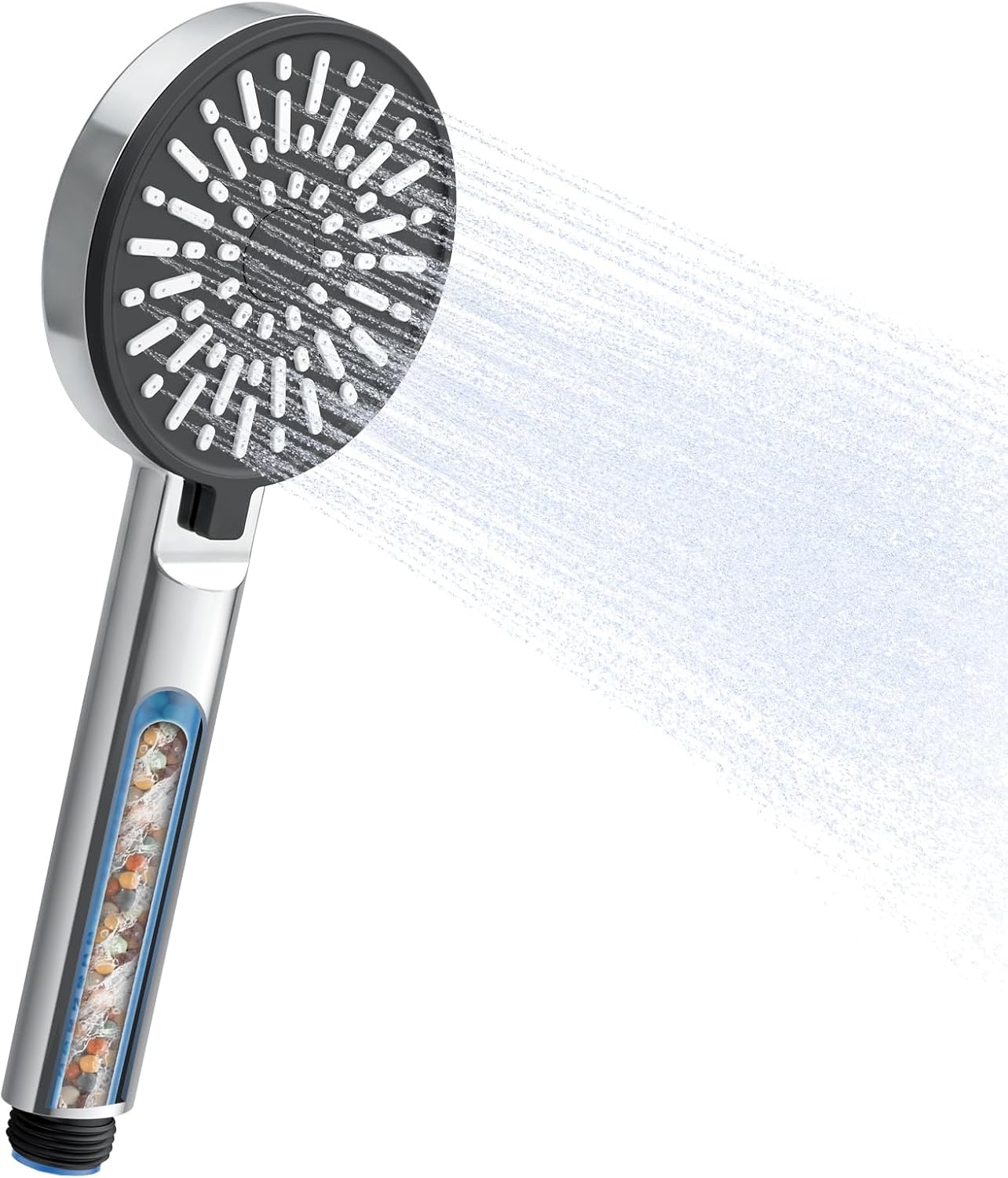 Antikalk-duschkopf Für Hartes Wasser, Hochdruck-duschkopf Mit Mehrfachfilterung, 5 Wassersparende Düsen, Leichtes Design, Chrom