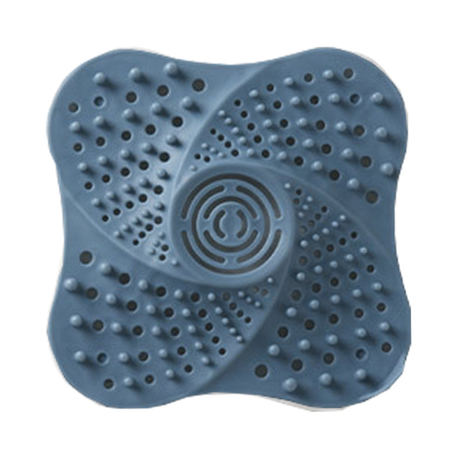 Haarfreier Duschablaufdeckel, Wiederverwendbarer Silikonfilter Für Bad Und Küche (blau).