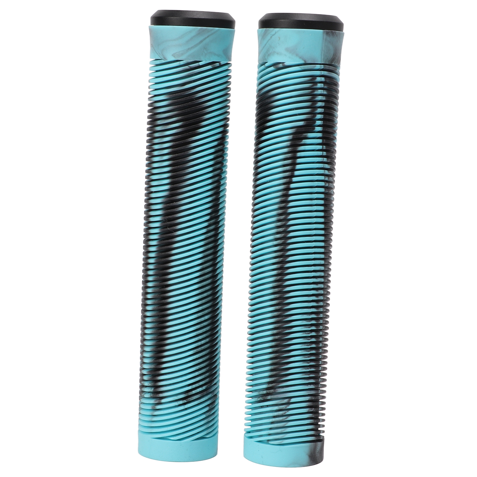 1 Paar 16 Cm Lange, Weiche, Rutschfeste Tpe-gummi-fahrradlenkergriffe Für Fixie-bikes, Blau Und Schwarz.