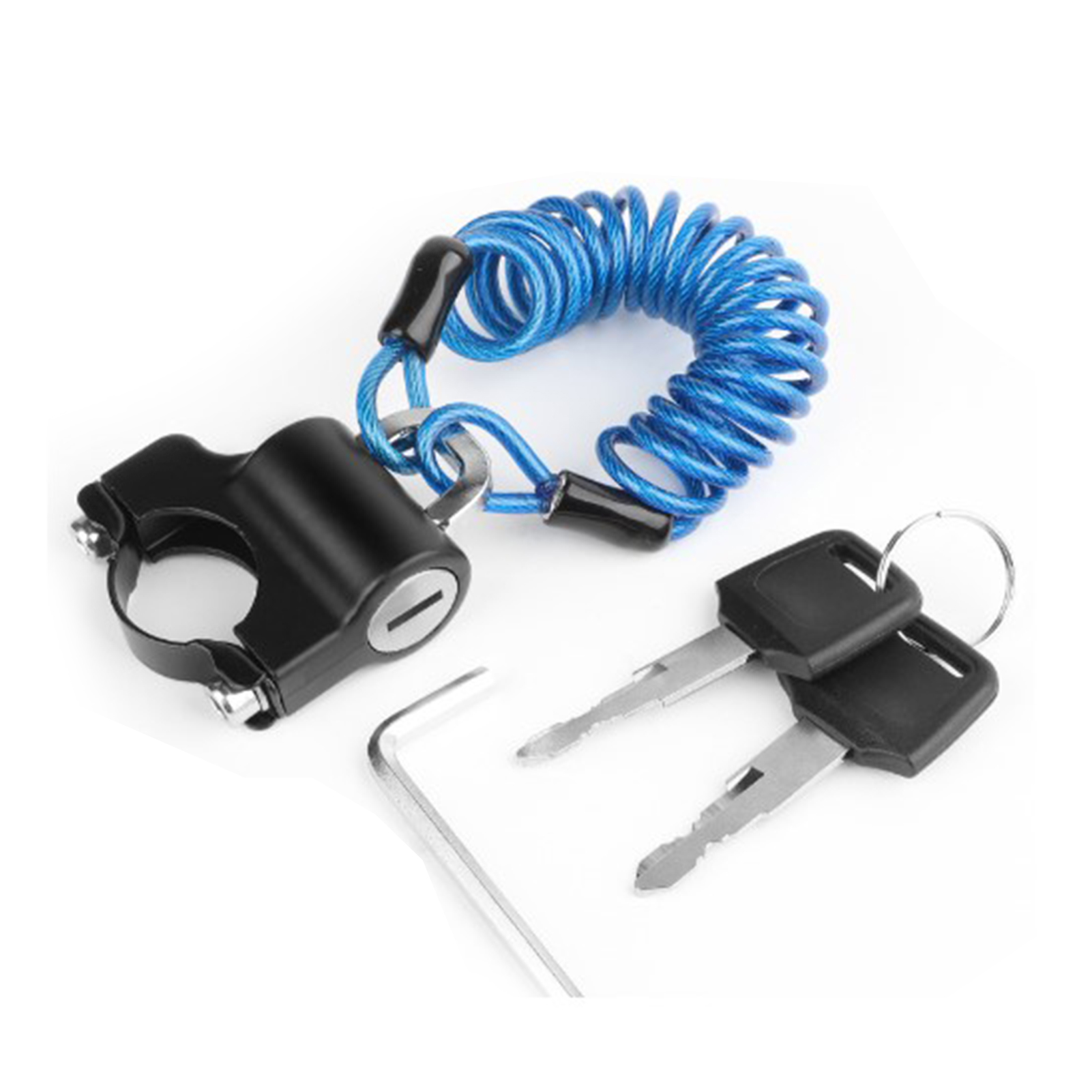 Motorradhelmschloss, Diebstahlsicherungskabel Aus Aluminiumlegierung, Für Fahrräder, Outdoor-sicherheit, Schwarz-blaue Schließkette.