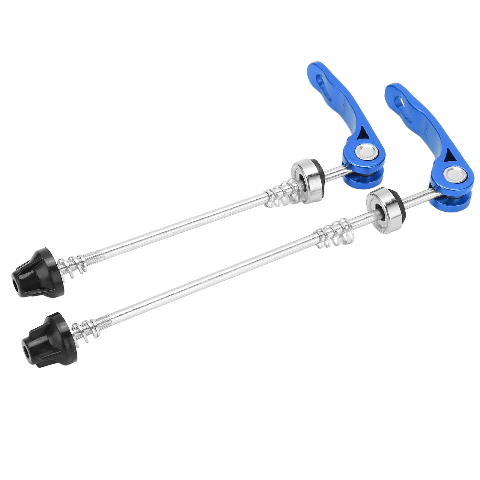 Set Aus 2 Schnellspannhebeln Für Fahrradnaben (145 Mm Vorne, 185 Mm Hinten), Verschleißfest, Für Fahrradräder (blau).