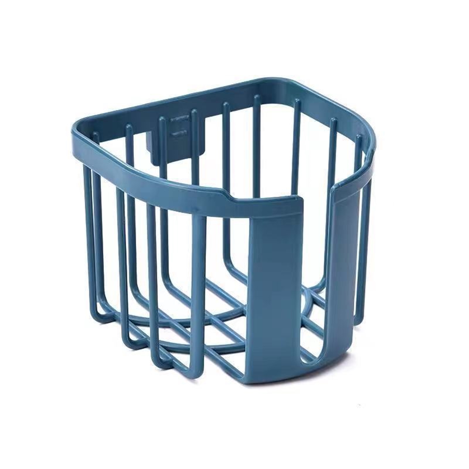 Wandmontierter Toilettenpapierhalter Aus Glattem Abs, Kein Bohren Erforderlich, Für Bad, Küche Und Toilette, Blau.