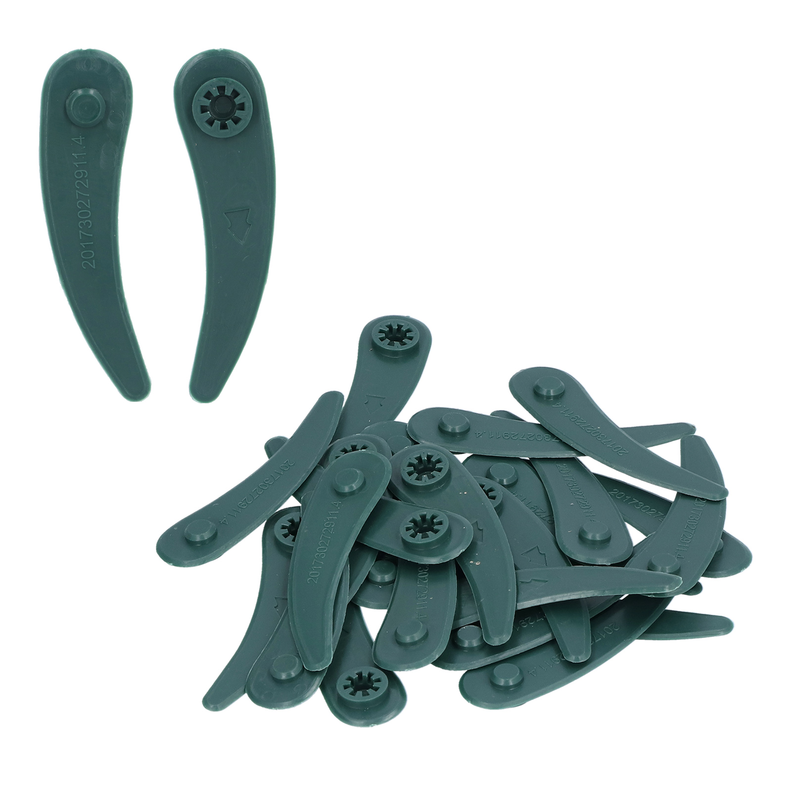 100 Flache Ersatzklingen Aus Kunststoff Für Rasentrimmer Und Rasenmäher