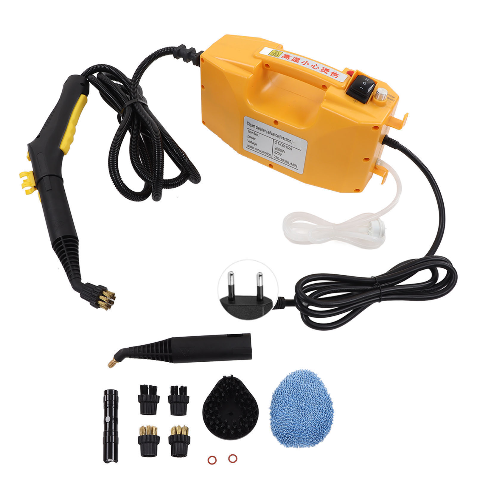 115 °c Dampfreiniger Mit Auslaufschutz, Multifunktionaler Tragbarer Dampfreiniger, 2600 W, 220 V Eu-stecker