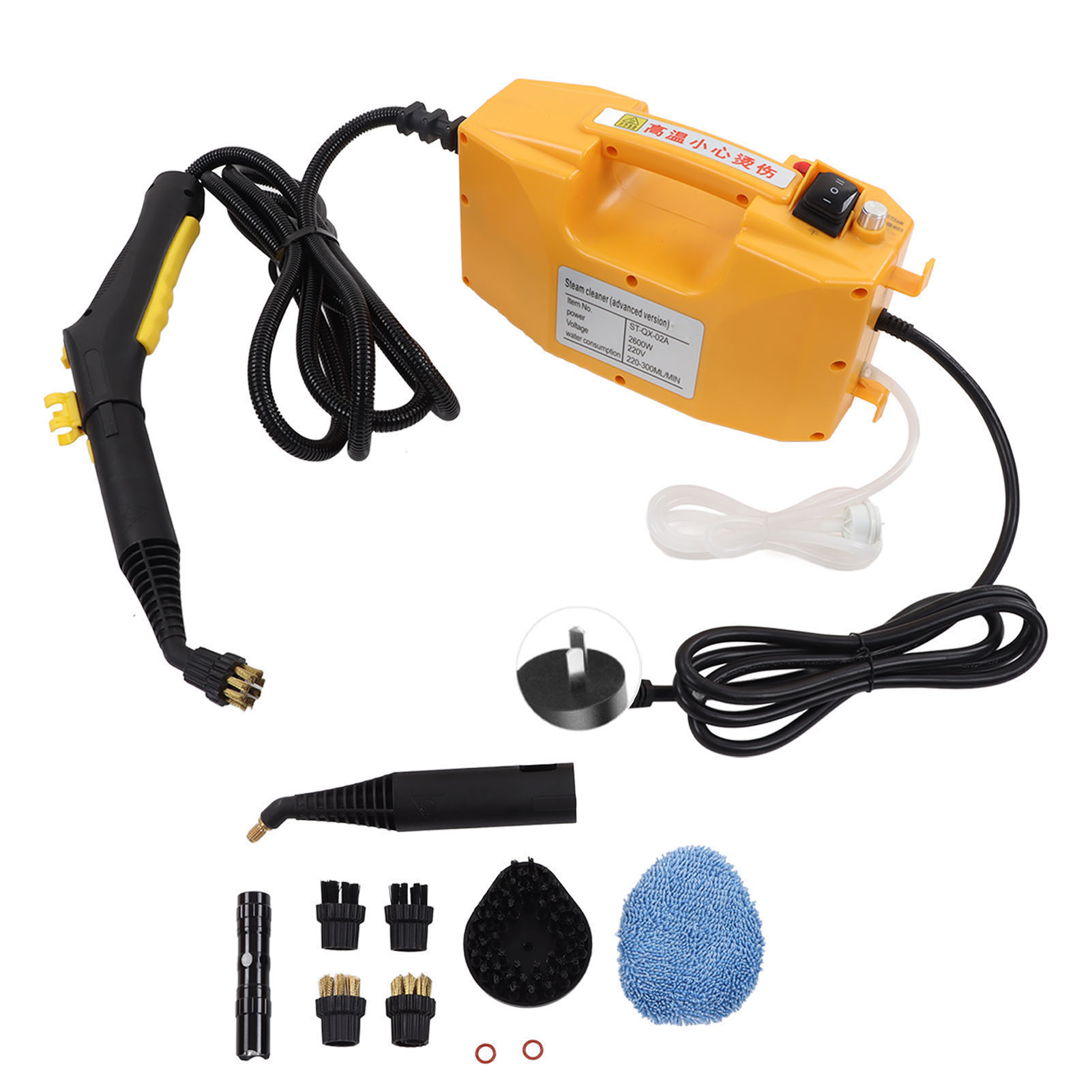 Dampfreiniger Mit Auslaufschutz, 115 °c, Multifunktionaler Tragbarer Dampfreiniger, 2600 W, 220 V, Australischer Stecker