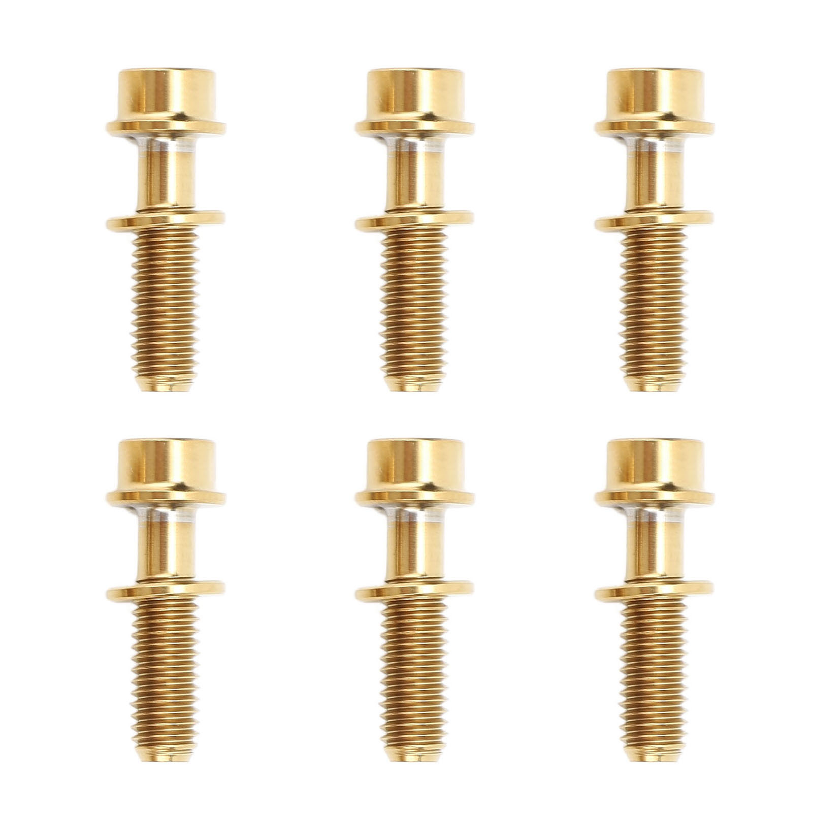 Satz Mit 6 Lenkervorbauschrauben Aus Titanlegierung Für Mountainbikes Inklusive Unterlegscheiben, M5x18 Mm, Goldfarben