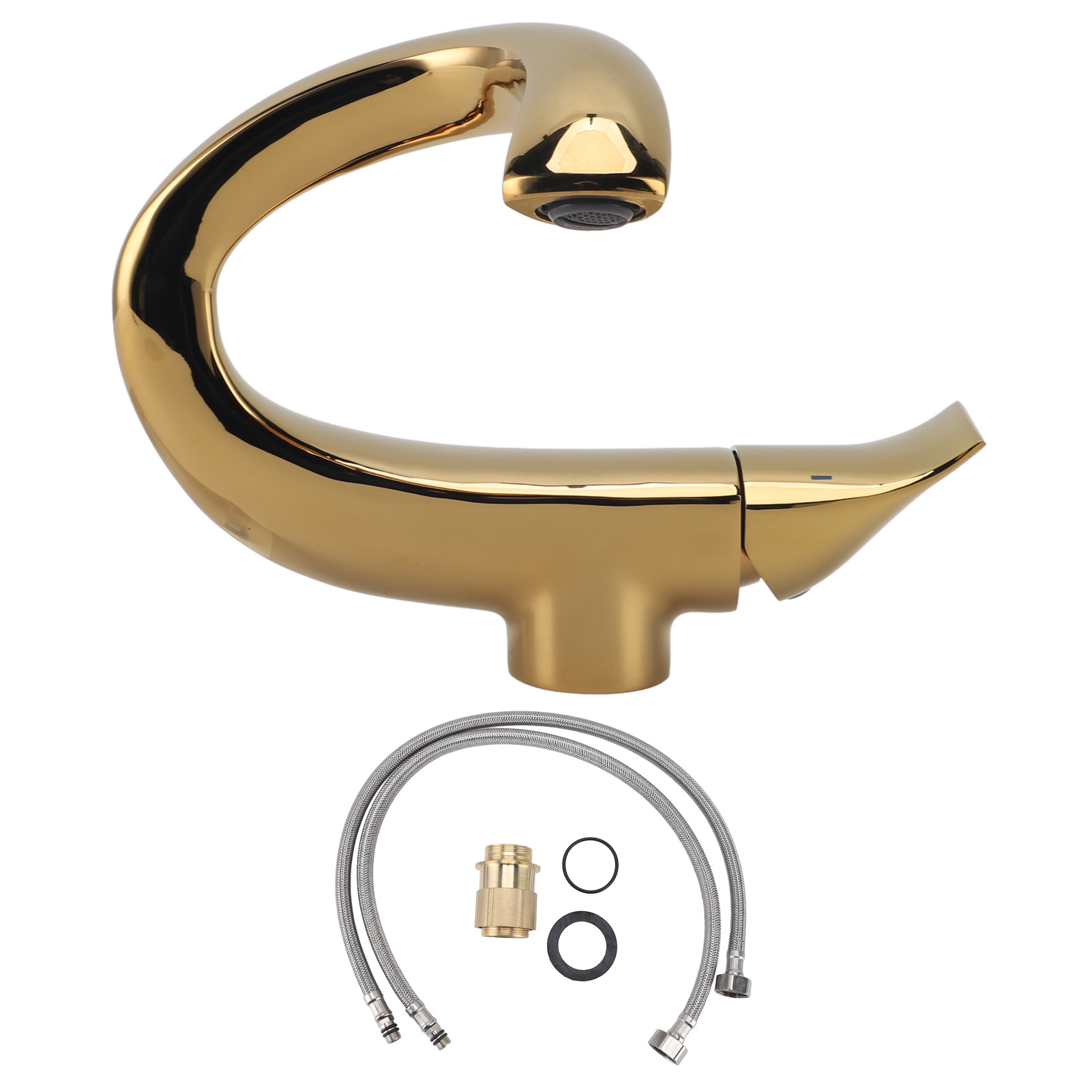 Kupferfarbener Waschtischhahn, Multifunktional, Modern, Schlicht Und Raffiniert, Einstellbar Für Warm- Und Kaltwasser, Für Badezimmer, Goldfarben.