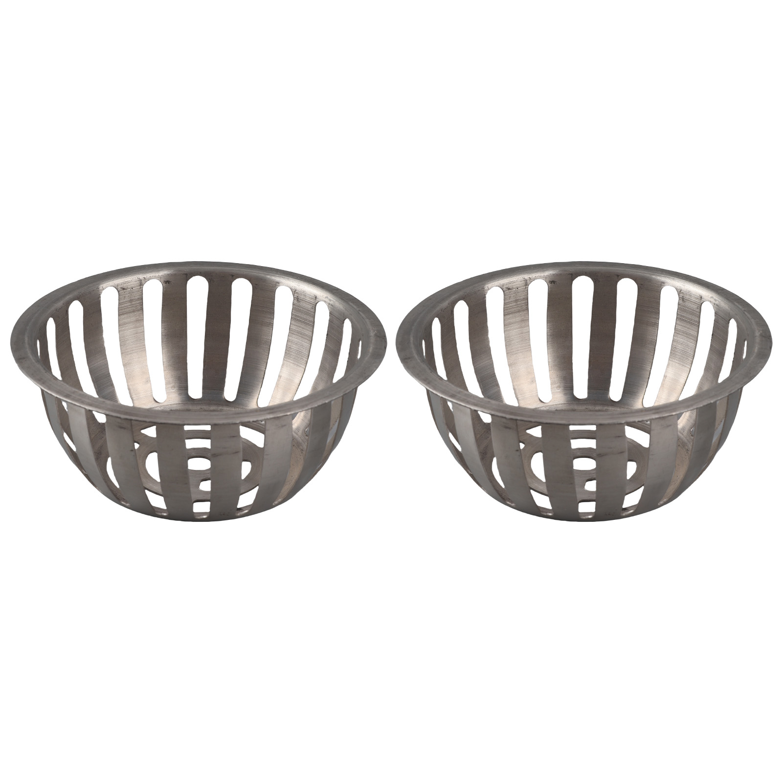 Set Aus 2 Runden, Verstopfungsfreien Edelstahl-dachablaufrinnen Für Garten Und Balkon (125 Mm)