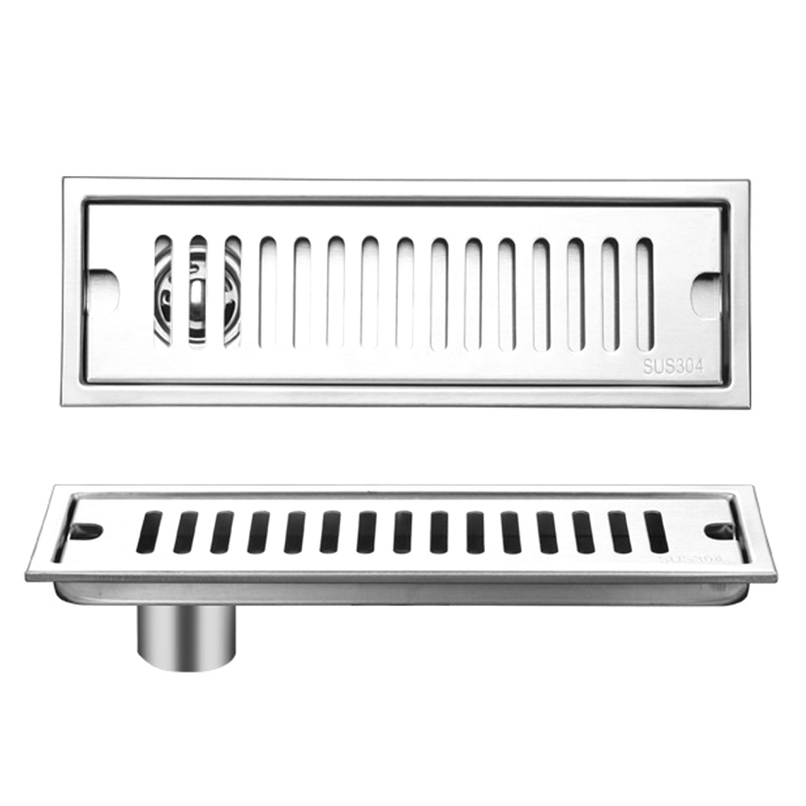 Langer Duschablauf Aus Edelstahl, Geruchsneutralisierend Und Abnehmbar, Für Badezimmer Oder Hotel, 30 Cm, Seitlicher Abfluss.