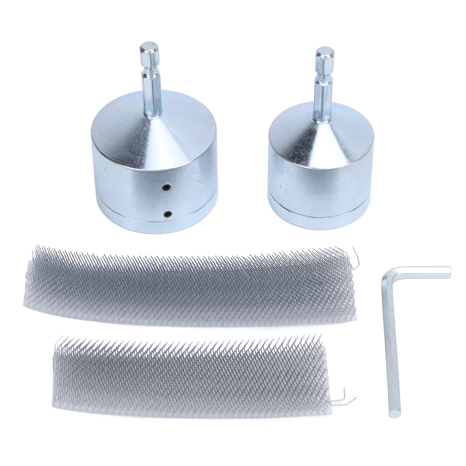 Set Mit 2 Kupferrohrreinigern (20 Mm Und 27 Mm, 6,35 Mm Sechskantschaft) Mit 2 Austauschbaren Bürsten Für Elektrische Bohrmaschinen