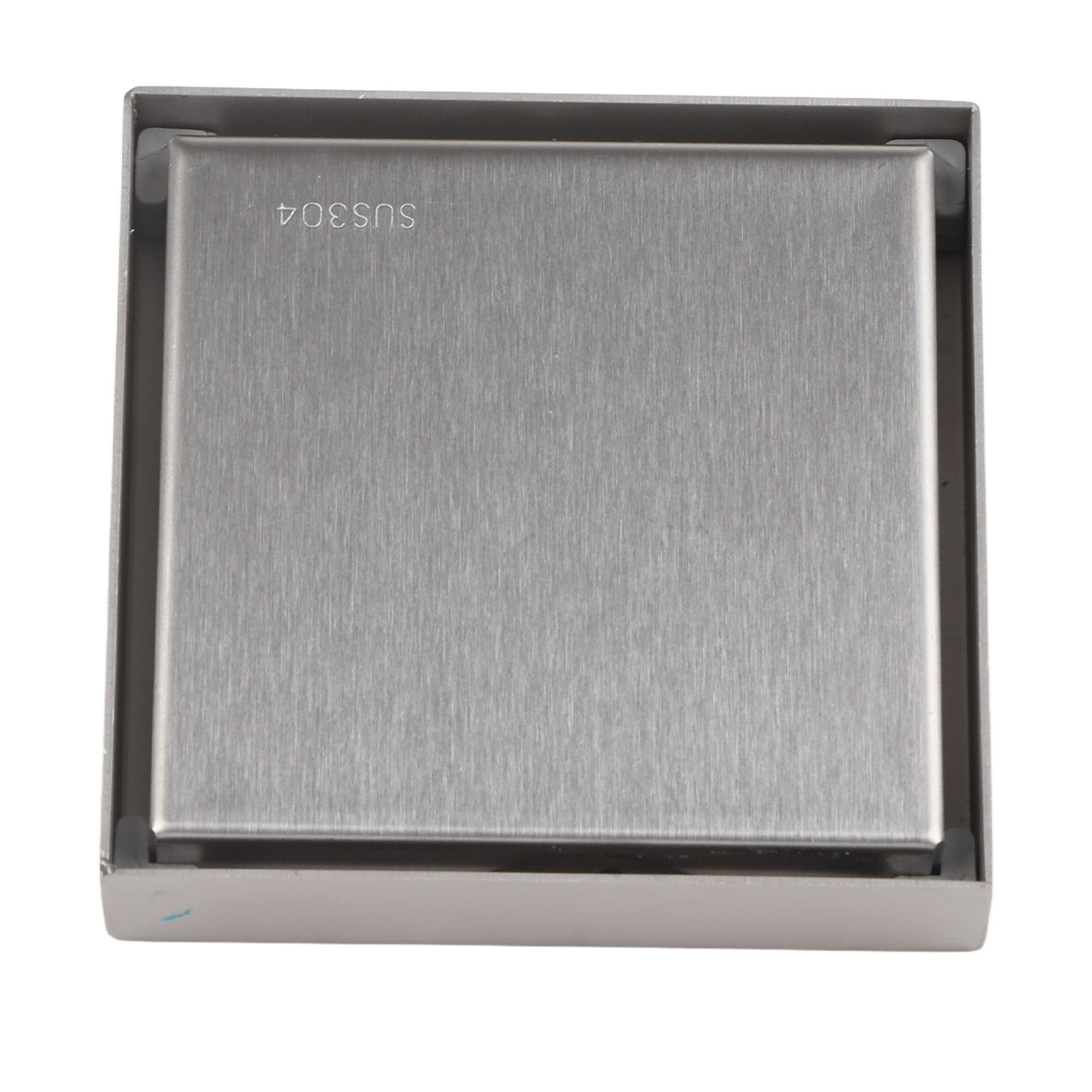 Unsichtbare, 10 Cm (4 Zoll) Große, Quadratische Duschrinne Aus Edelstahl, Geruchsabweisend, Für Badezimmer, Gebürstete Oberfläche, 1,3 Mm Dick, Fliesenfähig.