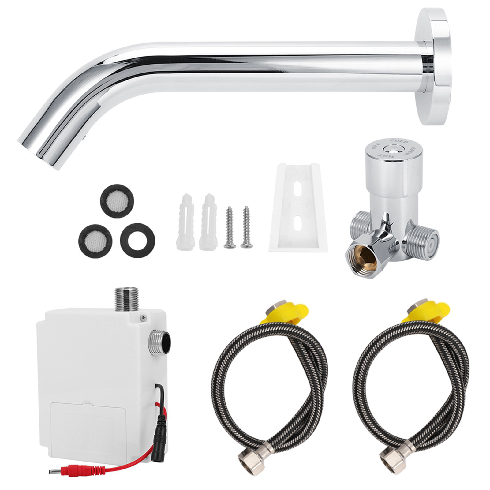 G1/2" Edelstahl-wandarmatur Für Warm- Und Kaltwasser Mit Infrarot-induktionssensor