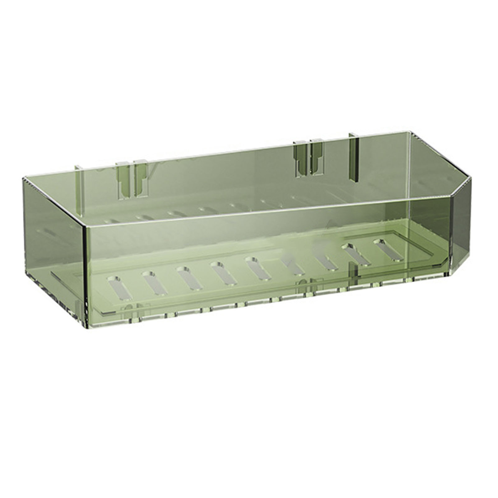 Duschablage Aus Kunststoff, Kein Bohren, Keine Spuren, Elegantes Wandregal Fürs Badezimmer, Grün