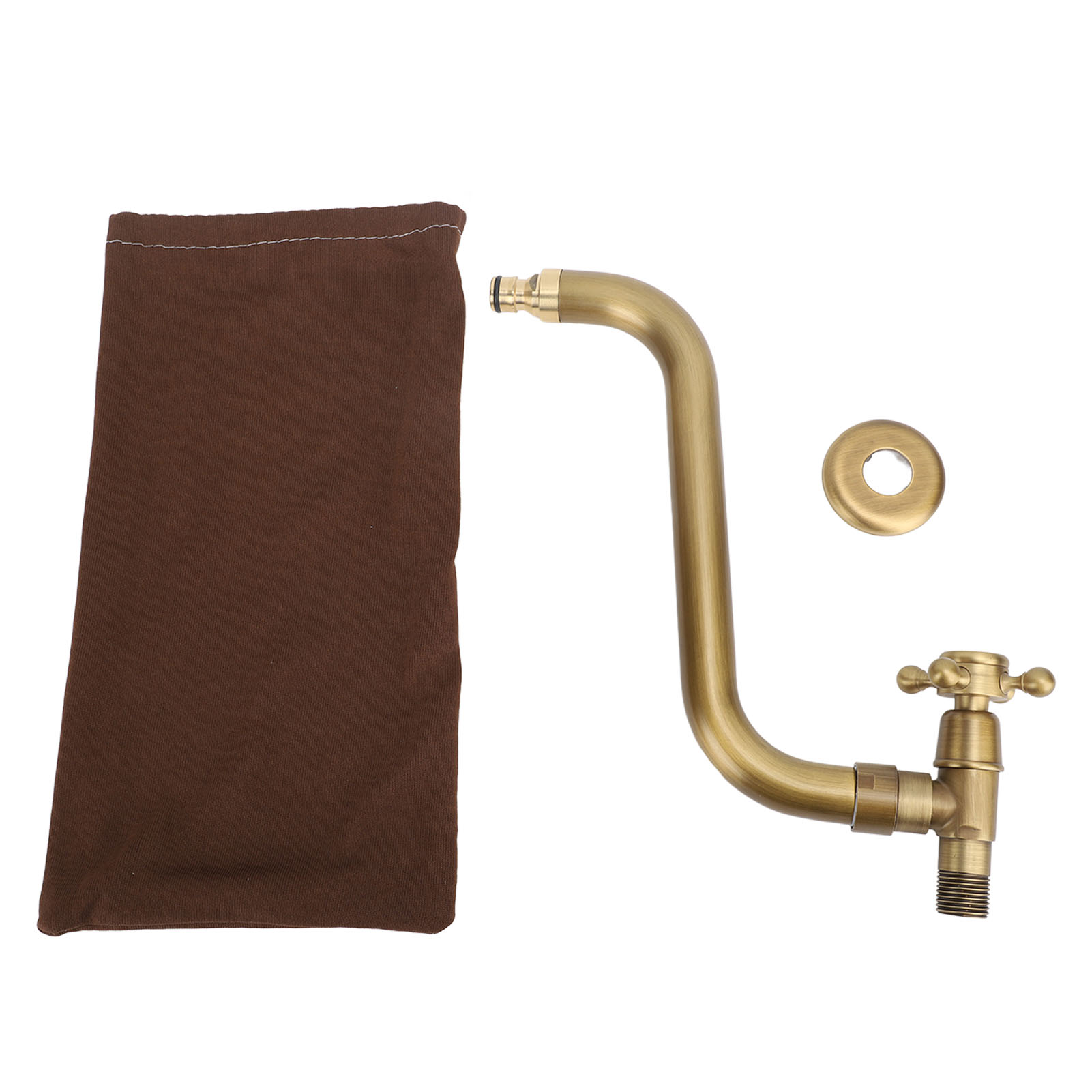 Antiker Wandwasserhahn Mit S-förmigem Auslauf, Kaltwasser, Frostfrei, Kupfer, Für Waschbecken Oder Küchenspüle.