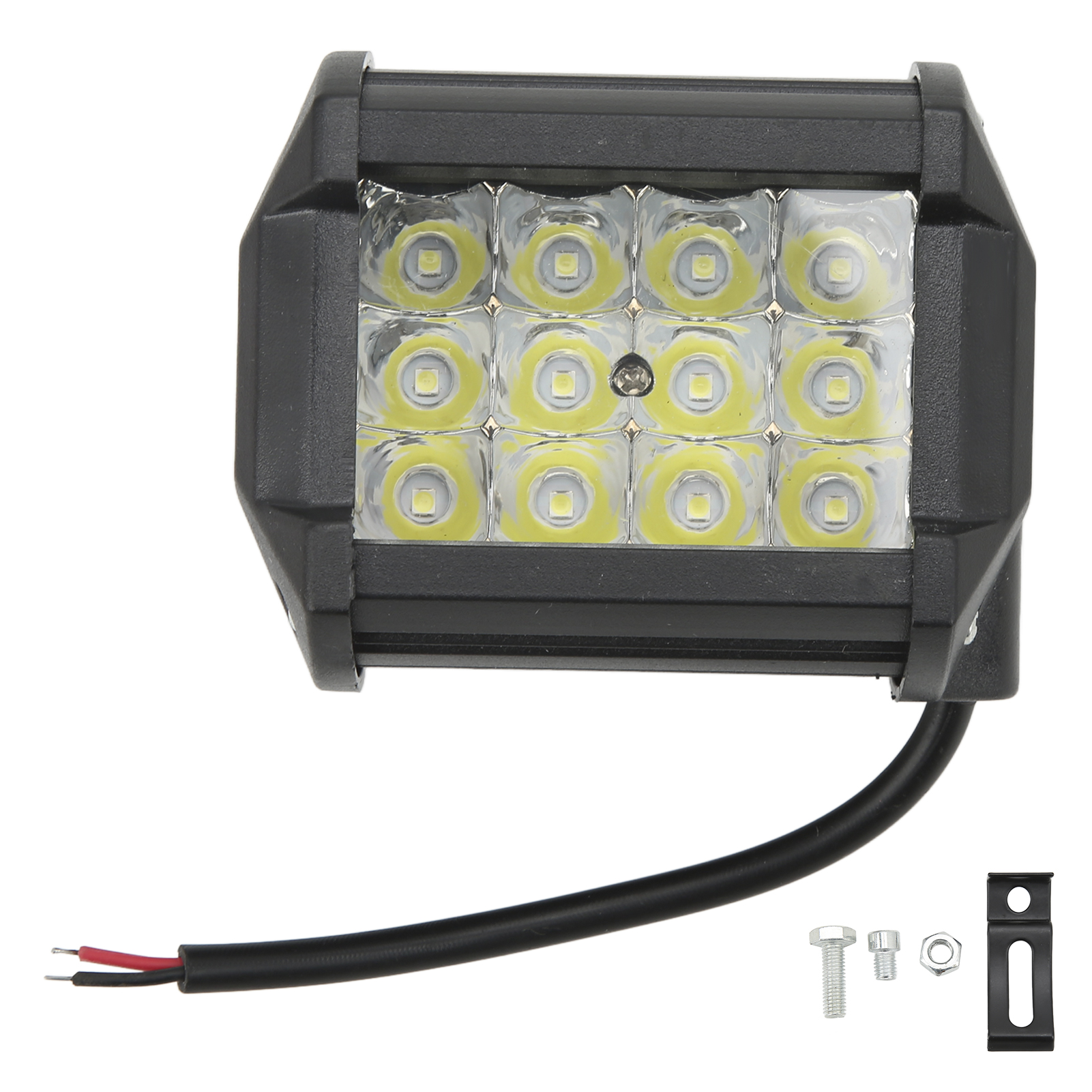 4-zoll-arbeitsleuchte (quadratisch) Mit 12 Leds, 36 W, 6000 K, Geländegängig, Universell Für Autos