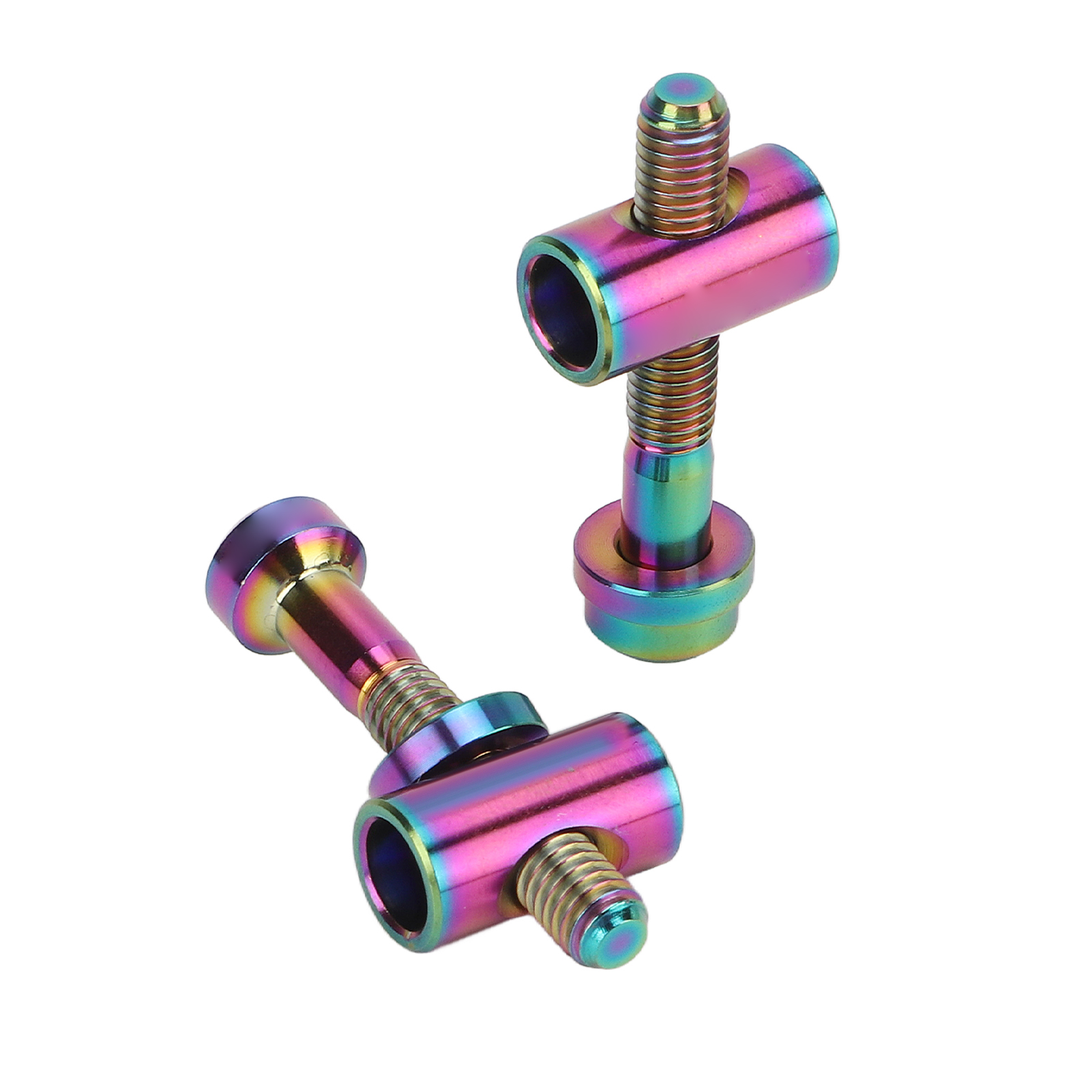 Set Mit 2 Risk Sattelstützenschrauben Aus Titanlegierung M5x30 Mm Für Eine Einfache Und Farbenfrohe Befestigung.