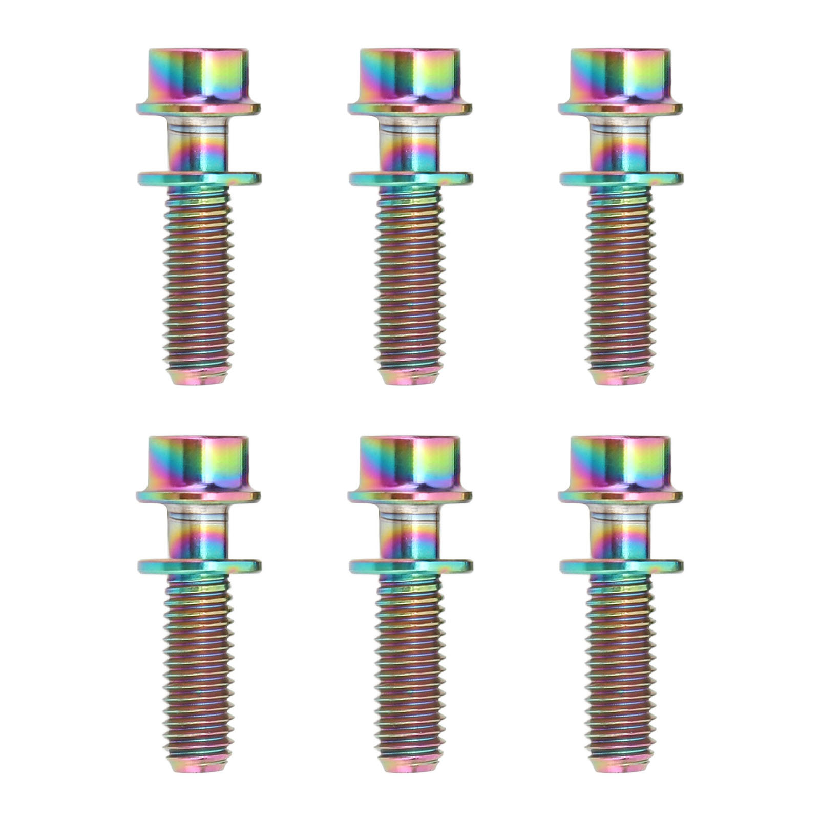 Set Mit 6 Fahrradschrauben (m5x18mm) Aus Titanlegierung Mit Unterlegscheiben, Für Mountainbike-lenkervorbauten (verschiedene Farben).