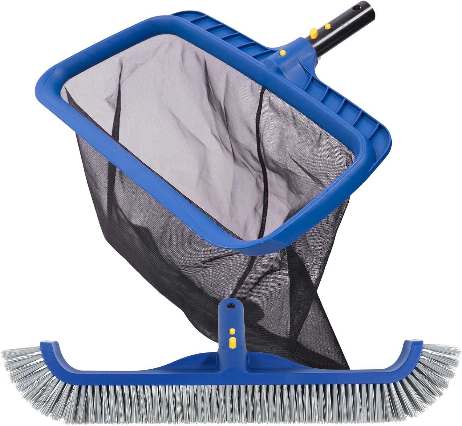Schwimmbadreinigungsset, Feinmaschiges Skimmernetz & 45 Cm Poolbürste, Stabiler Rahmen-poolskimmer & Professioneller Poolbürstenkopf