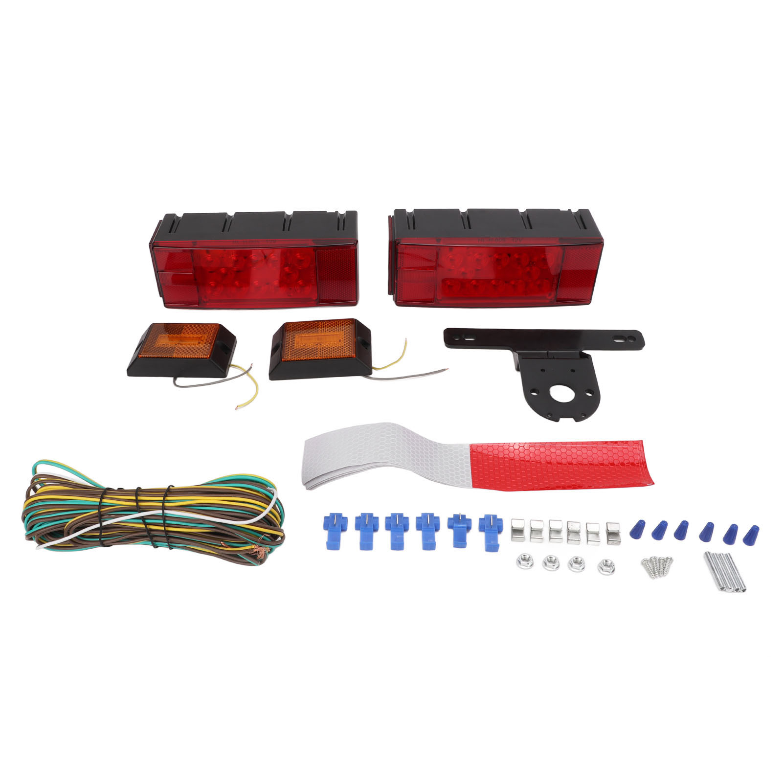 12v Quadratisches Led-anhänger-rücklicht-set, Wasserdicht Und Mit Hoher Helligkeit, Für Lkws, Boote Und Schneemobile, 80 Zoll Breit.
