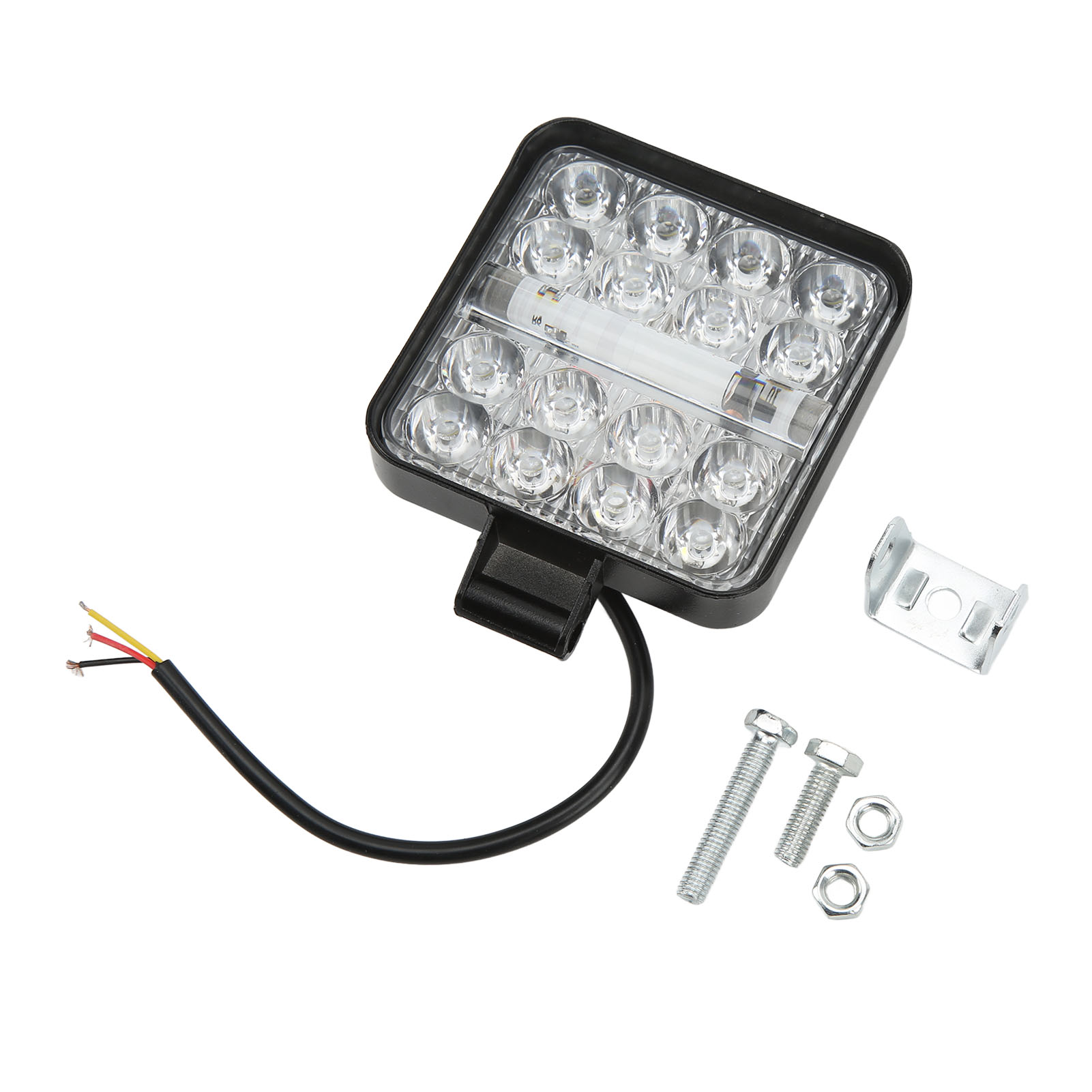 3000 Lm Led-arbeitsleuchte, 9-60 V, Ip67 Wasserdicht, 48 W, Universelle All-terrain-blitzleuchte Für Auto, Motorrad, Lkw (quadratische Form)