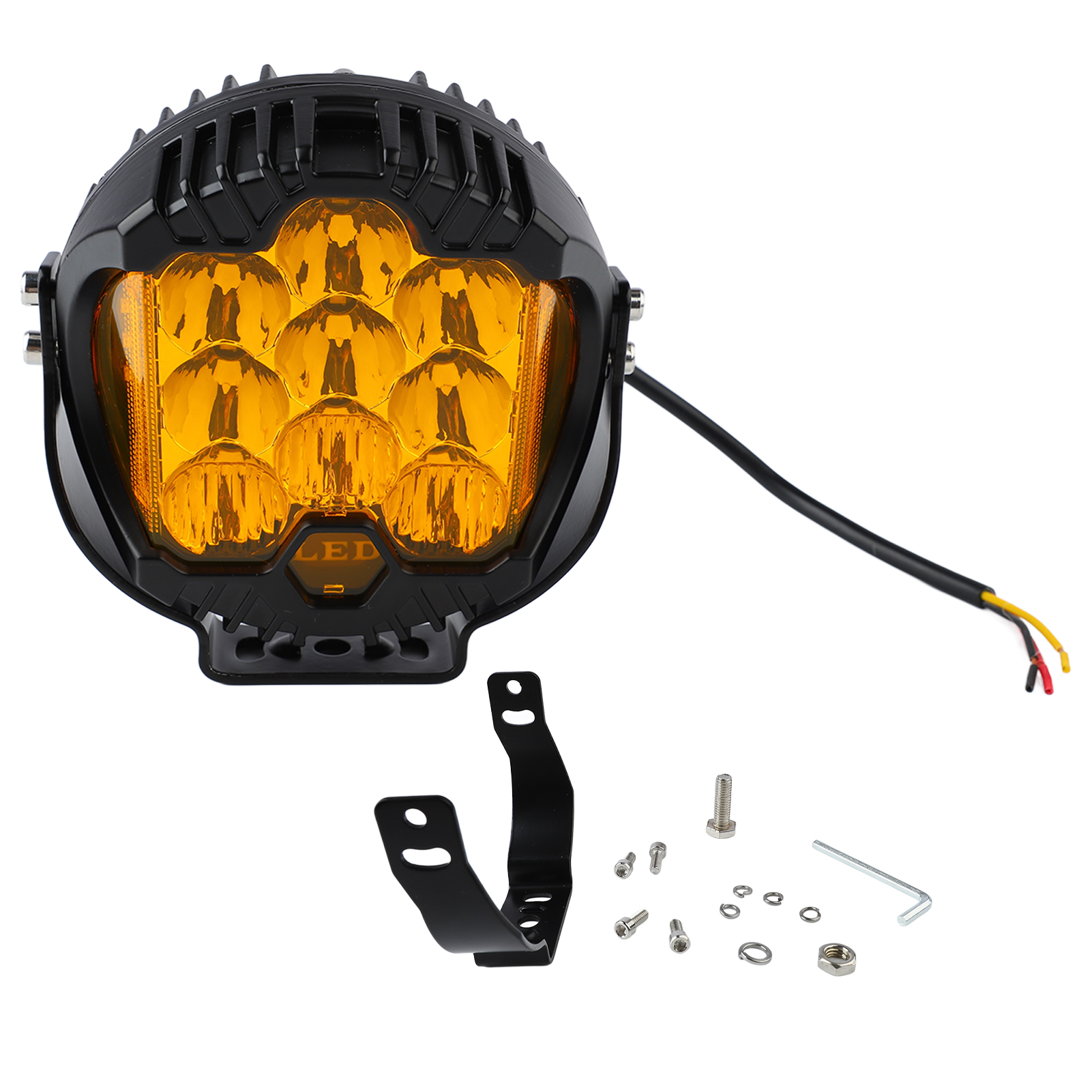 5-zoll-led-autoscheinwerfer, Gleichmäßige Ausleuchtung, Ip67 Wasserdicht, Hohe Helligkeit, 50 W Leistung, Leistungsstarker Arbeitsscheinwerfer Für Jeeps, Gelbes Licht