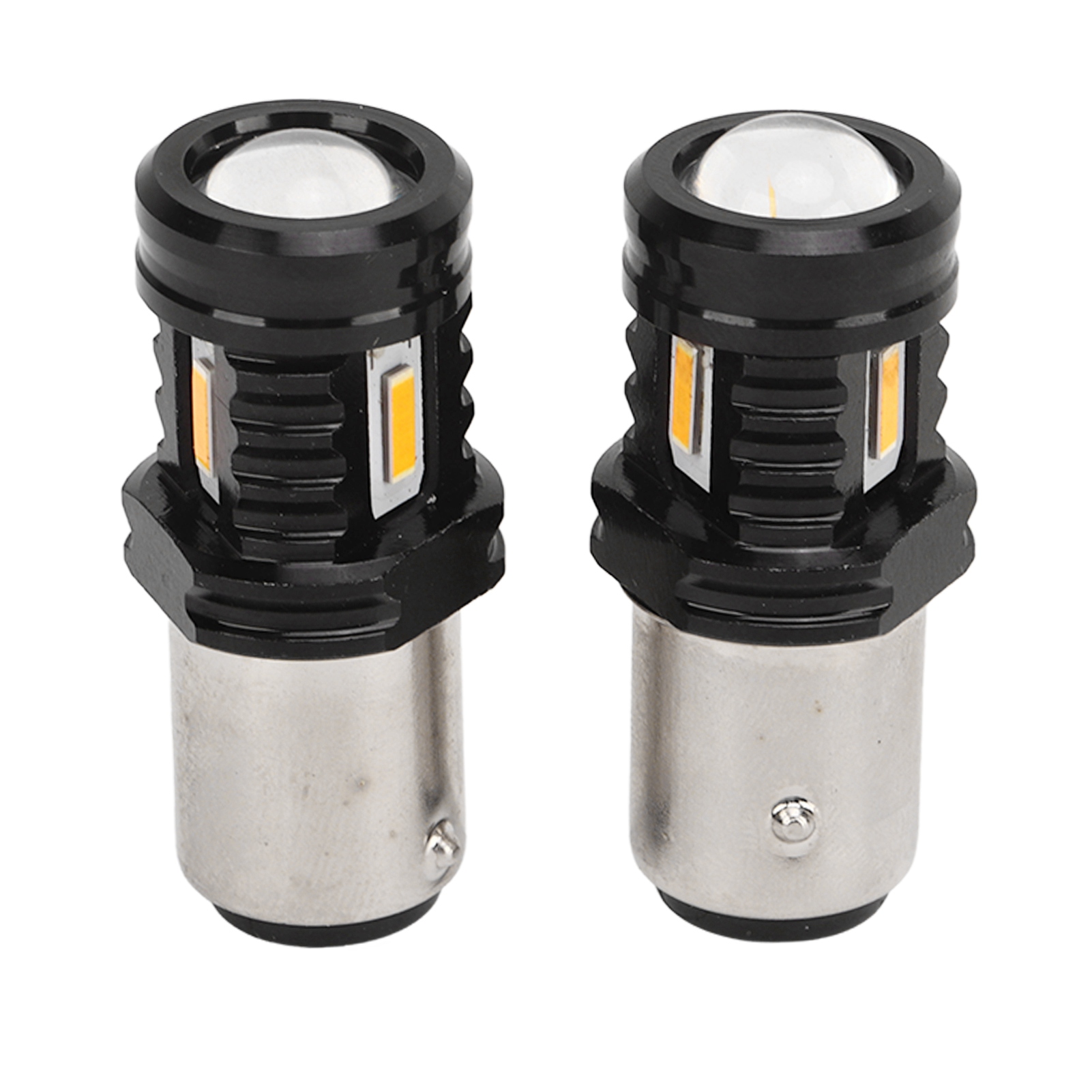 Paar 1157 Led-lampen Für Bremslichter, 120 W, 3000 Lm, Bay15d, Tagfahrlicht Für Pkw, Suv, Lkw, Wohnmobil, Gelbes Licht / 3000 K