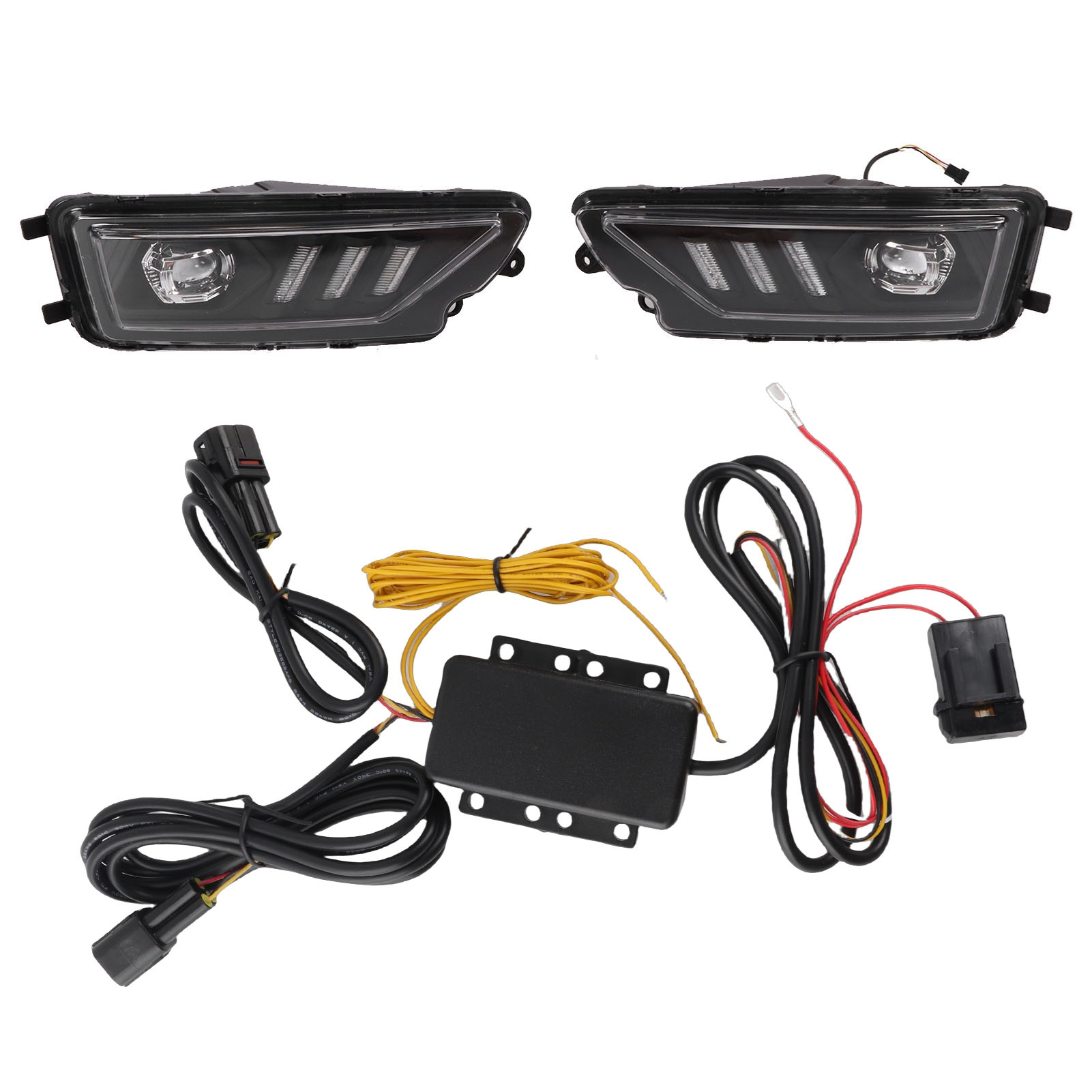 Set Mit 2 Led-nebelscheinwerfern Für Autos, Tagfahrlicht, 12v Dc, Wasserdicht Und Stoßfest.