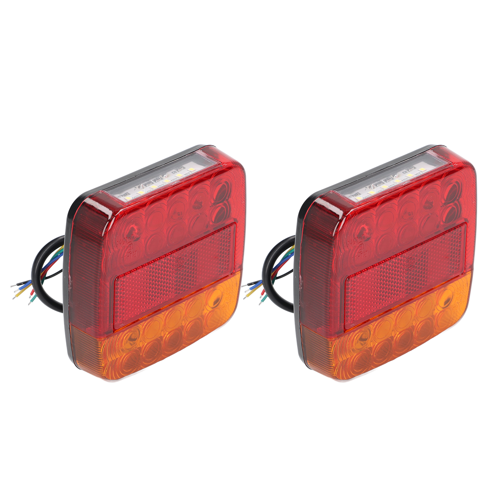 Set Mit 2 Stoßfesten 12v Led-rückleuchten, Universelle Rückblinker Für Lkws Und Anhänger.