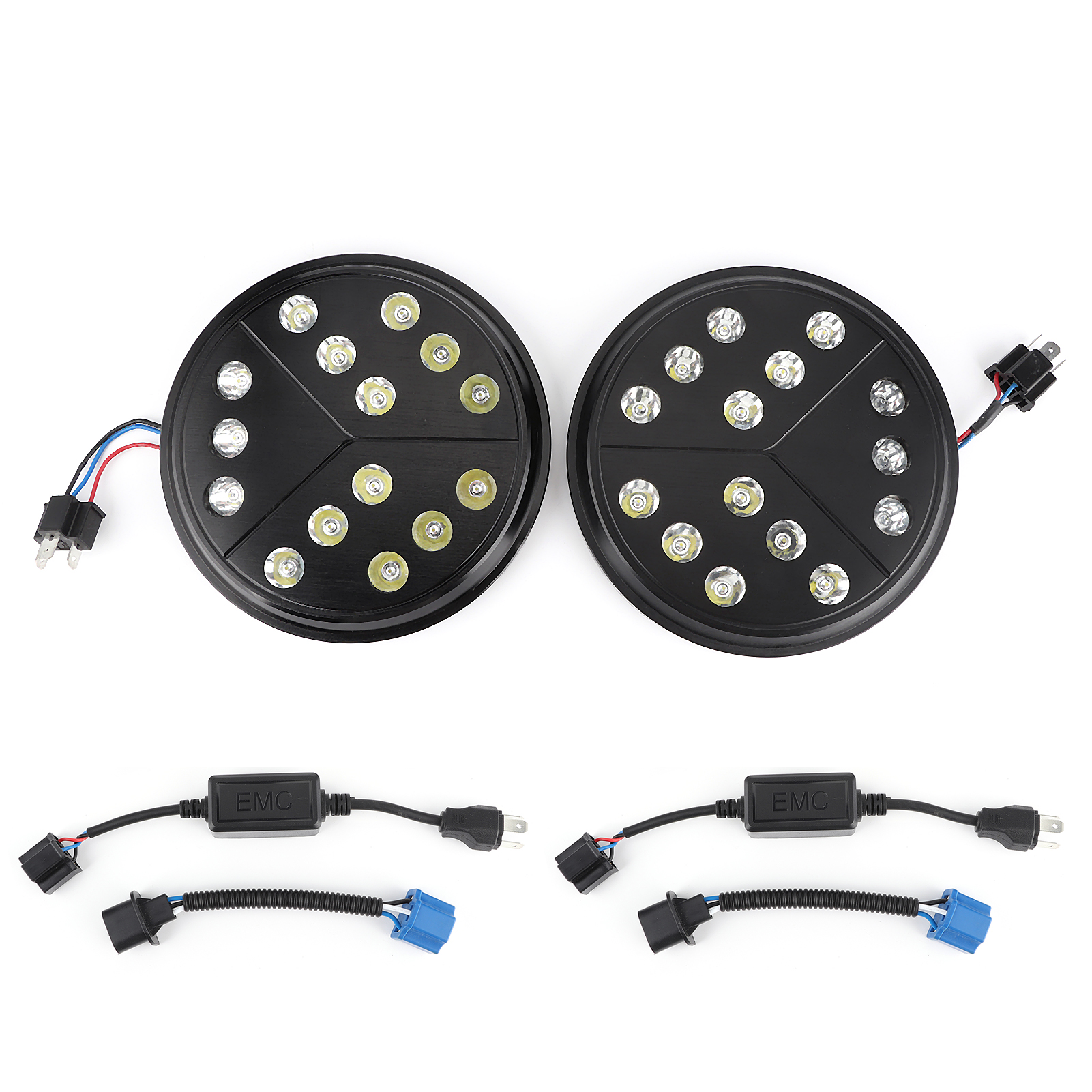Paar 7-zoll-led-scheinwerfer, Fern-/abblendlicht, 45 W, Pfeilförmig, Ip68 Wasserdicht, Kompatibel Mit Jeep Wrangler Jk 07-17
