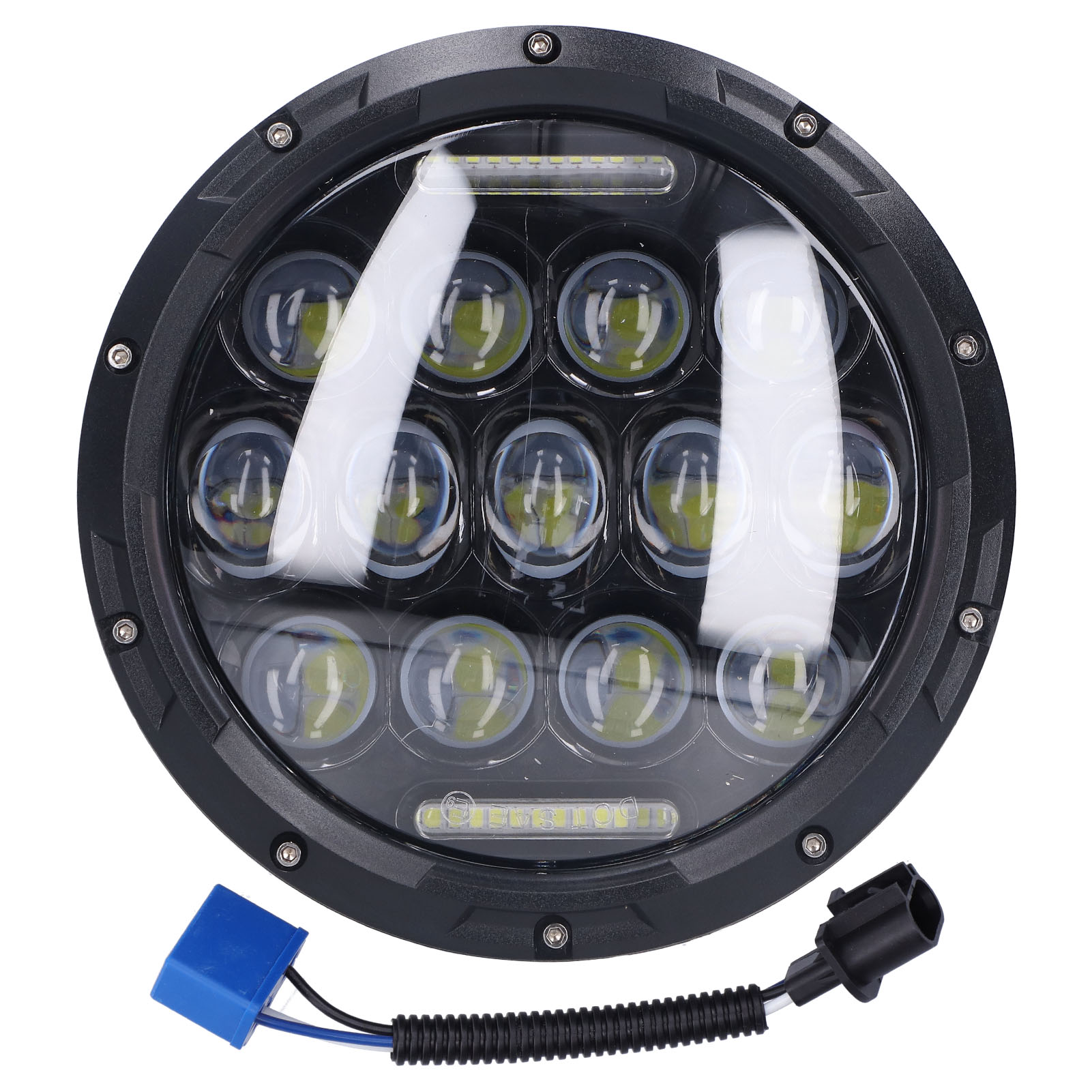 7-zoll-led-motorradscheinwerfer, 12 V, 6000 K, 3000 Lm, Wasserdicht, Universell