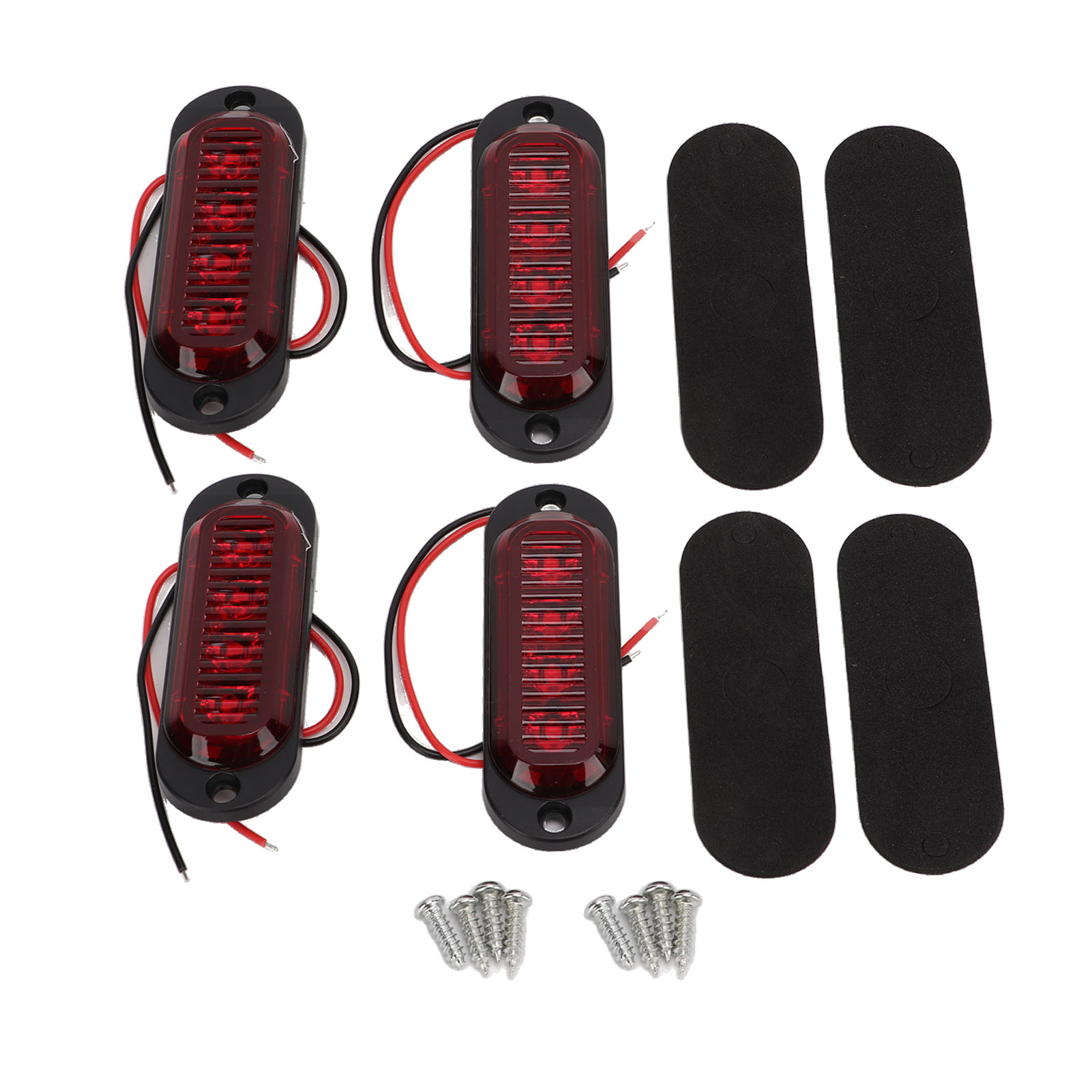 Satz Mit 4 Lkw-seitenmarkierungsleuchten, Hohe Helligkeit 3000k, Ip65 Wasserdichte Leds, Einfache Installation, Blinkende Notfallleuchten Für 12-24v Lkws