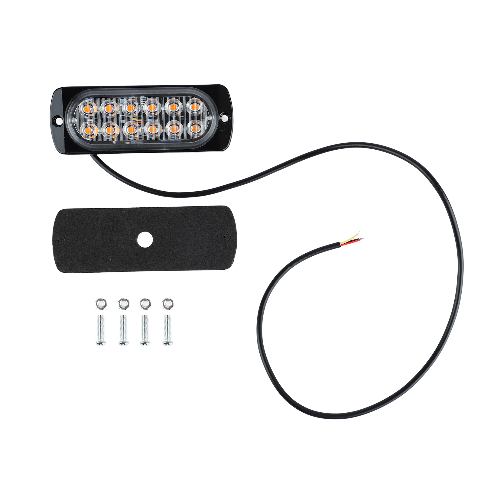 12-led-lkw-warnleuchte, 12–24 V, Wasserdicht, Hohe Leuchtkraft, Klare Sicht, Schnelles Blinken, Stroboskopfunktion Für Transporter