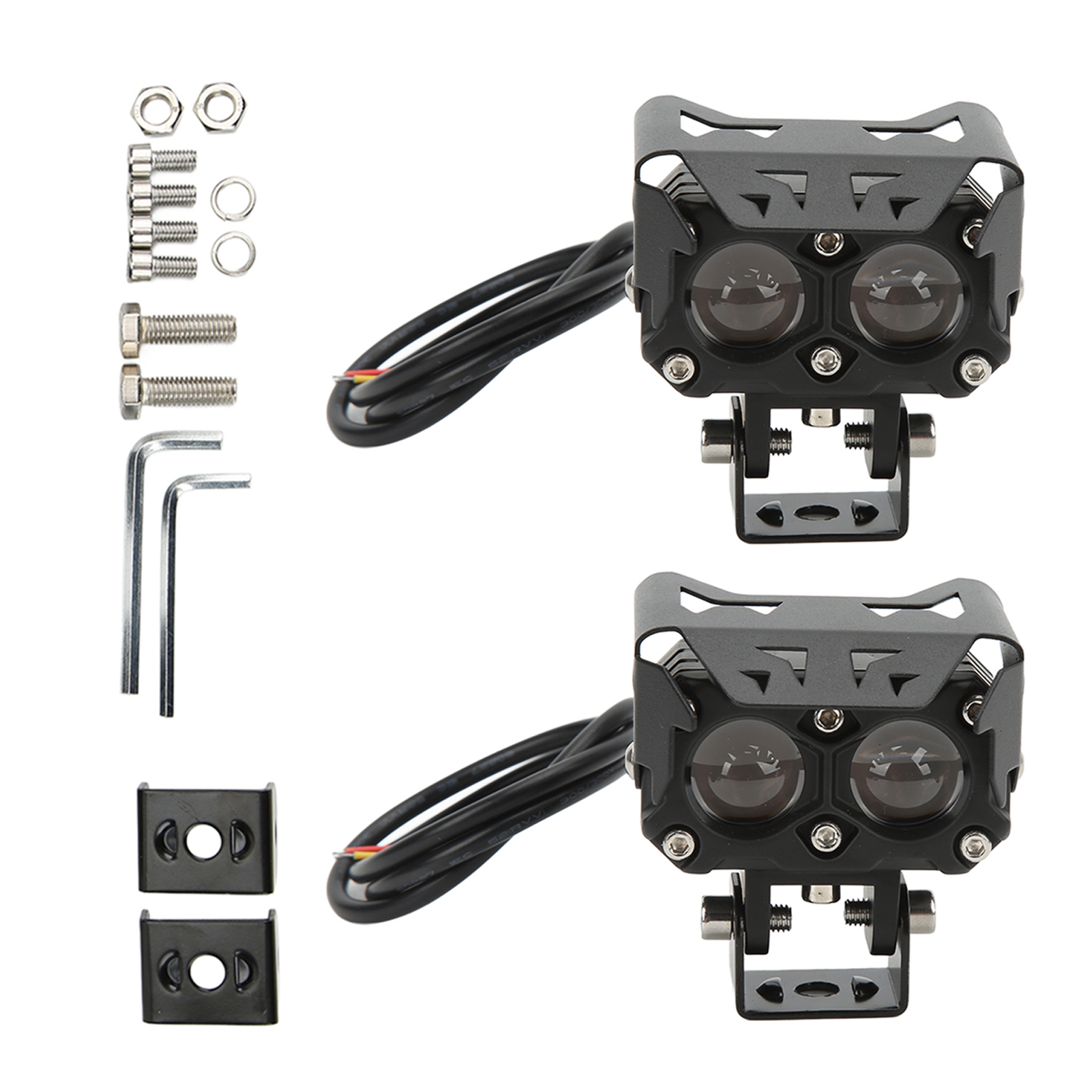 12/20v Motorradscheinwerfer, Weißer Led-projektor, Positionsleuchten, Gelbe Nebelscheinwerfer, 4500 Lm, Ip67 Wasserdicht, Für Suvs Und Lkws
