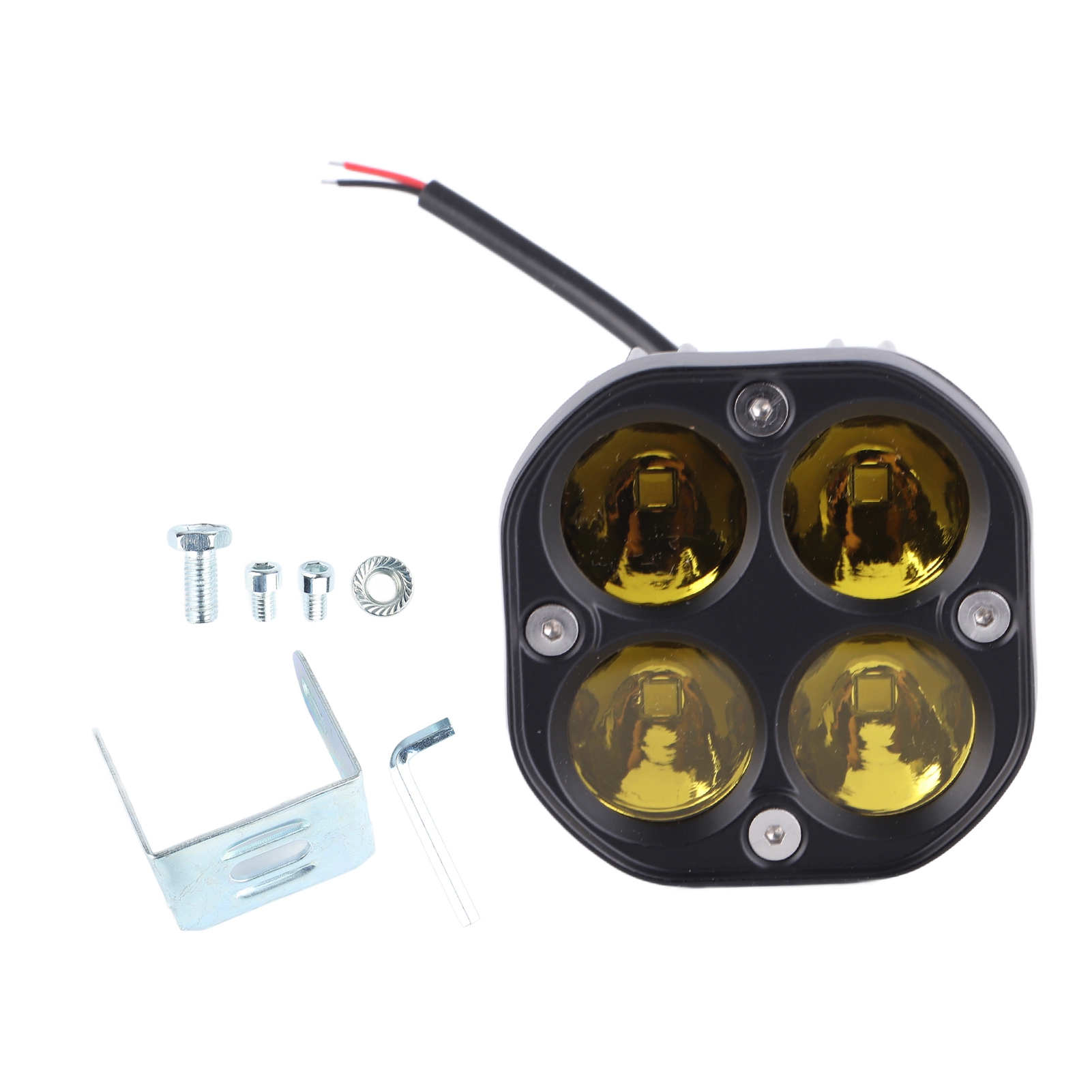 40-w-led-scheinwerfer Für Motorräder, Wasserdichter Gelber Lichtprojektor Für Geländefahrzeuge Und Pkw
